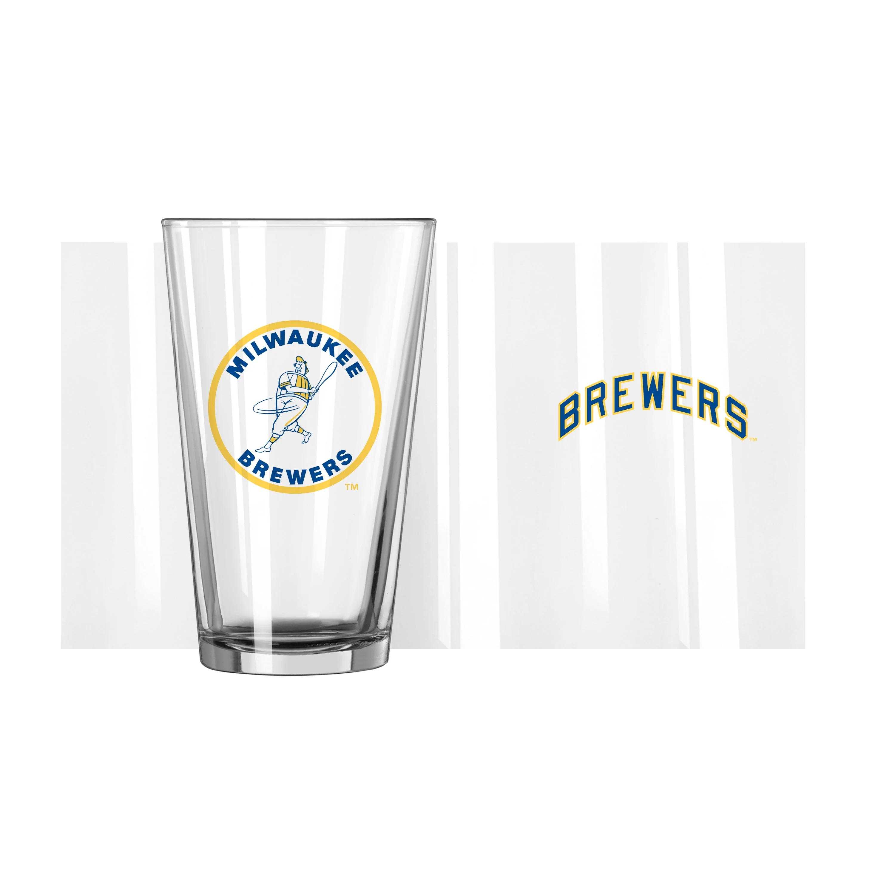 Milwaukee Brewers 16oz Retro Pint Glass - Image 2