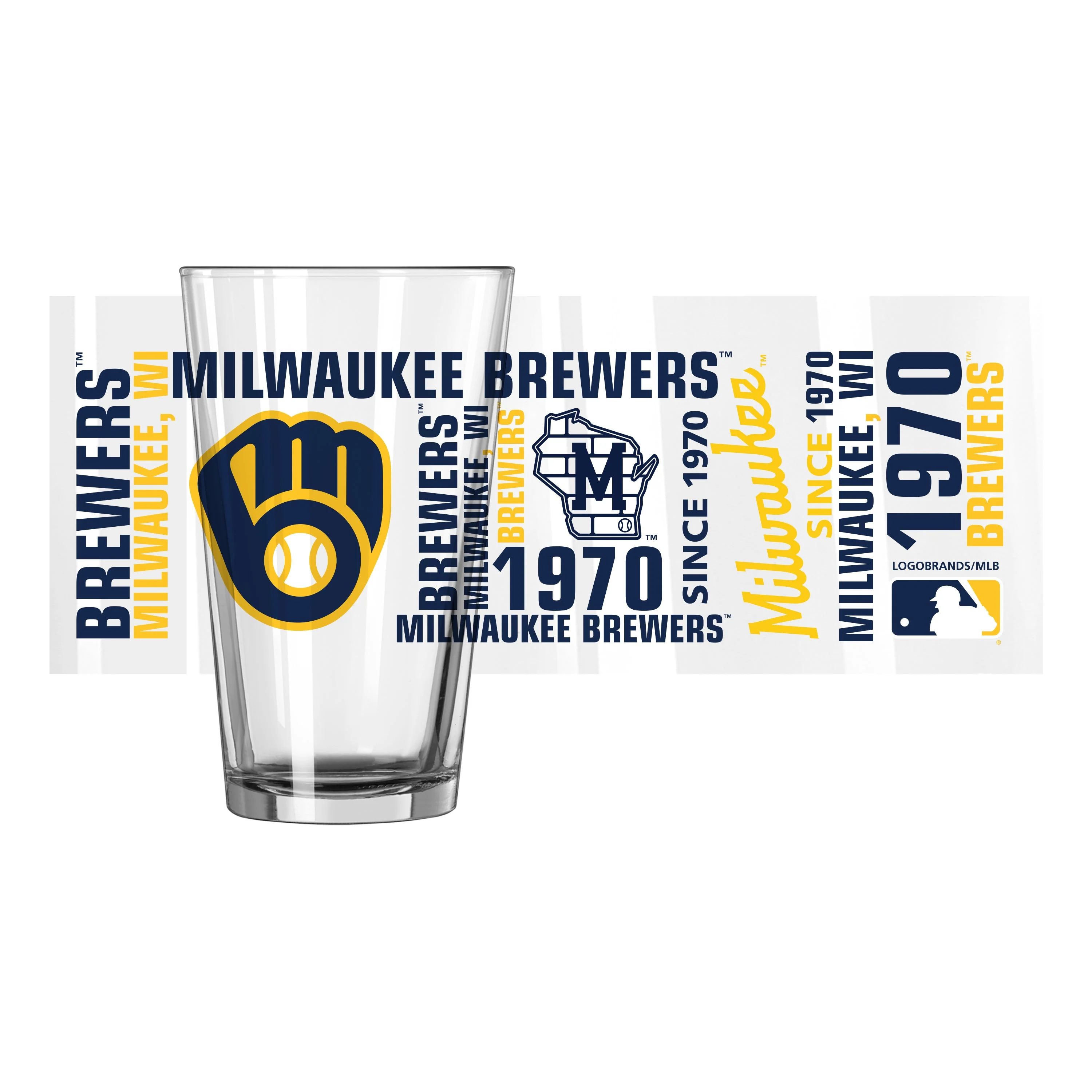 Milwaukee Brewers 16oz Spirit Pint Glass - Image 2