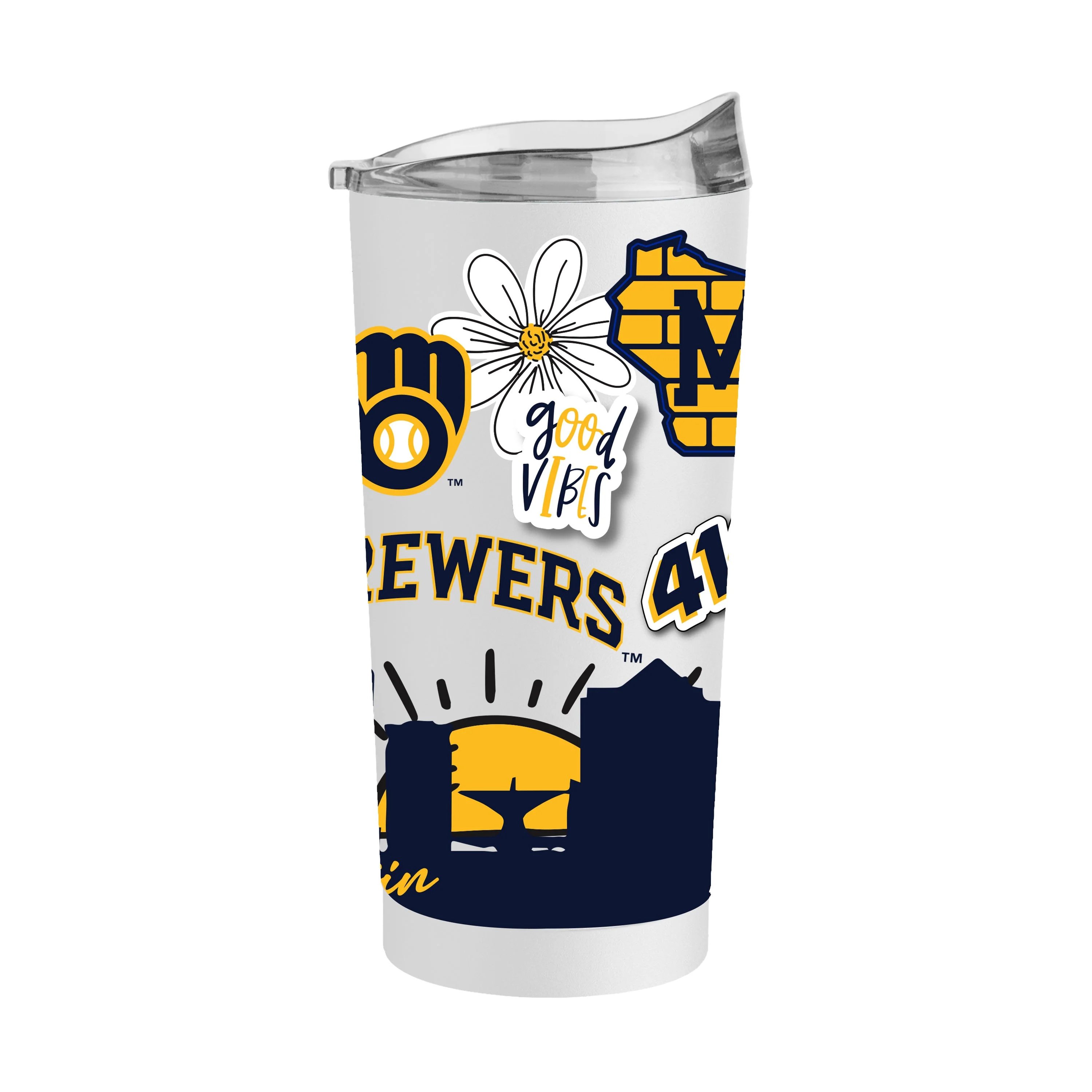 Milwaukee Brewers 20oz Native Powder Coat Tumbler - Image 2