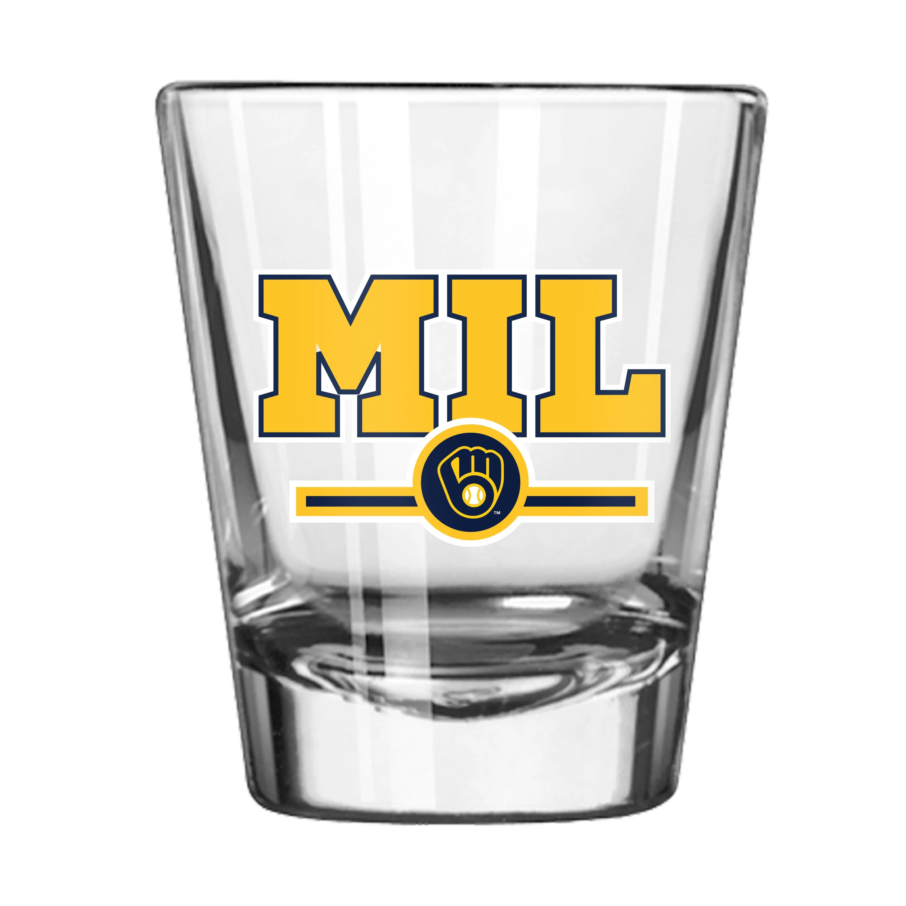 Milwaukee Brewers 2oz Letterman Shot Glass - Image 2