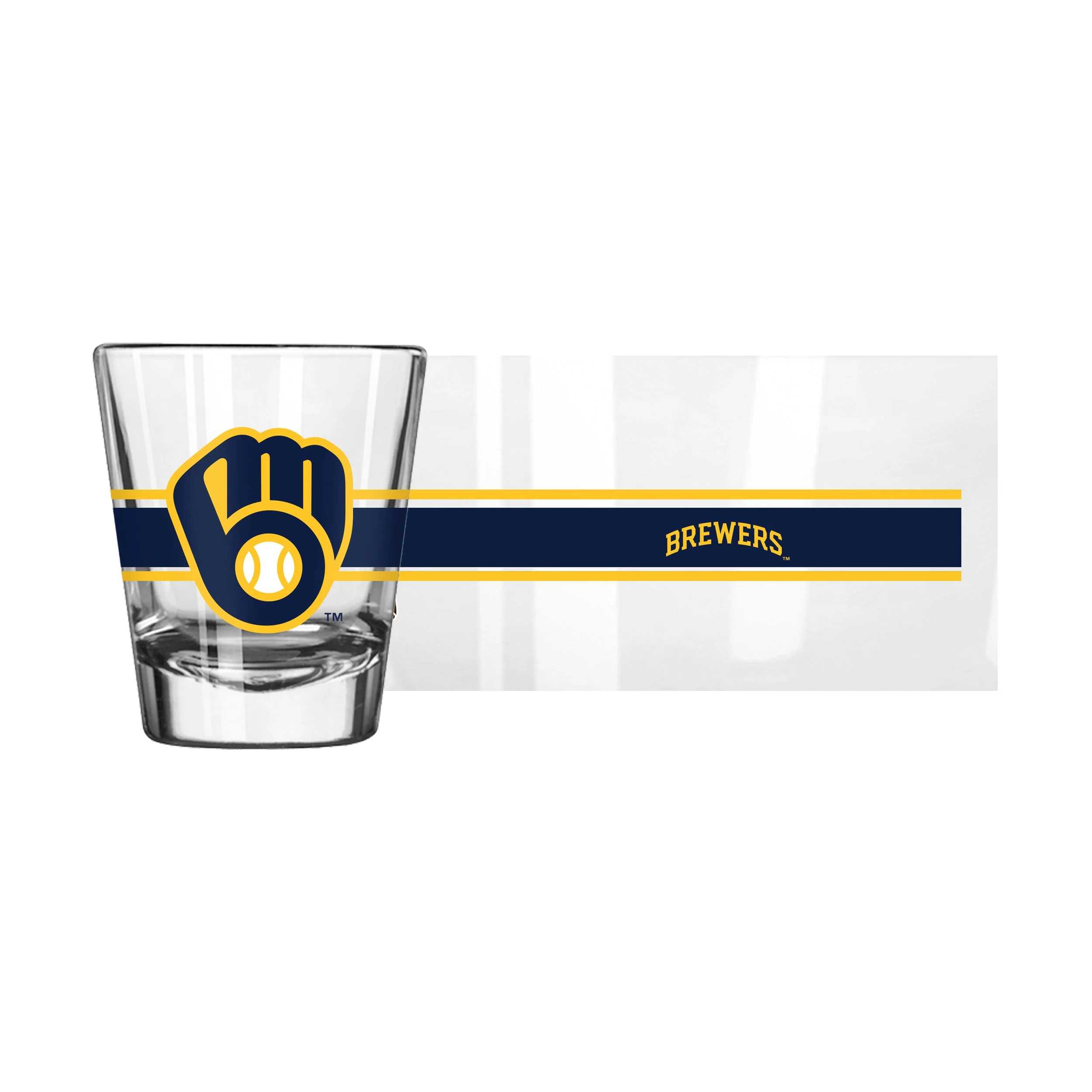 Milwaukee Brewers 2oz Stripe Shot Glass - Image 2