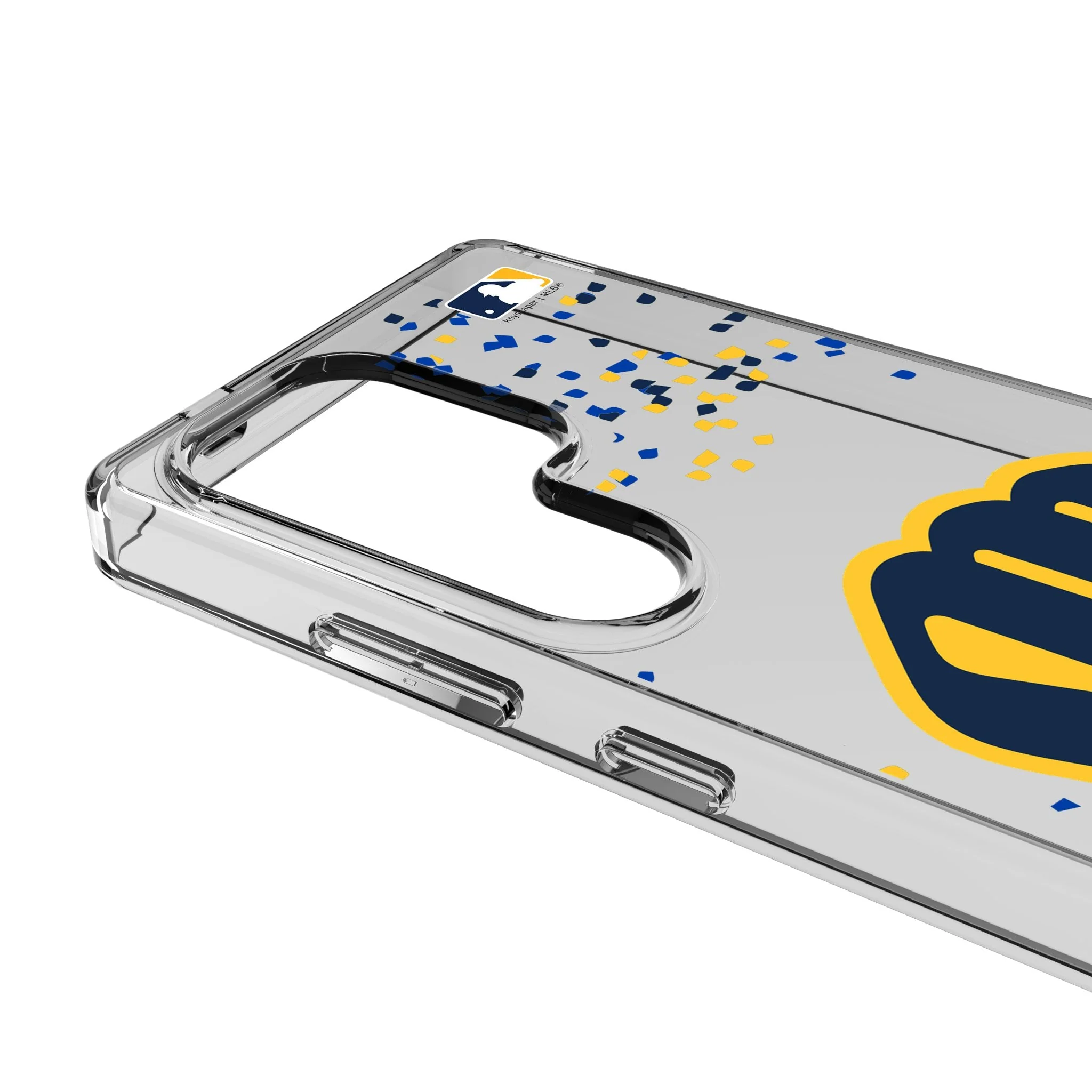 Milwaukee Brewers Confetti Clear Phone Case for Samsung Galaxy - Image 3