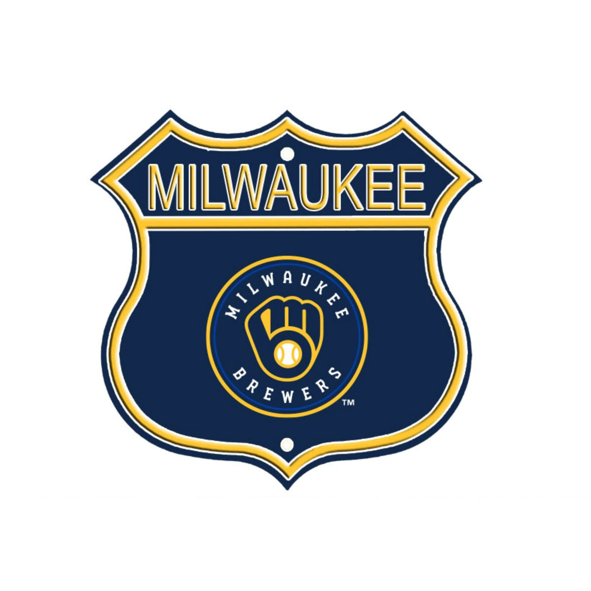 Milwaukee Brewers Embossed Steel Route Sign