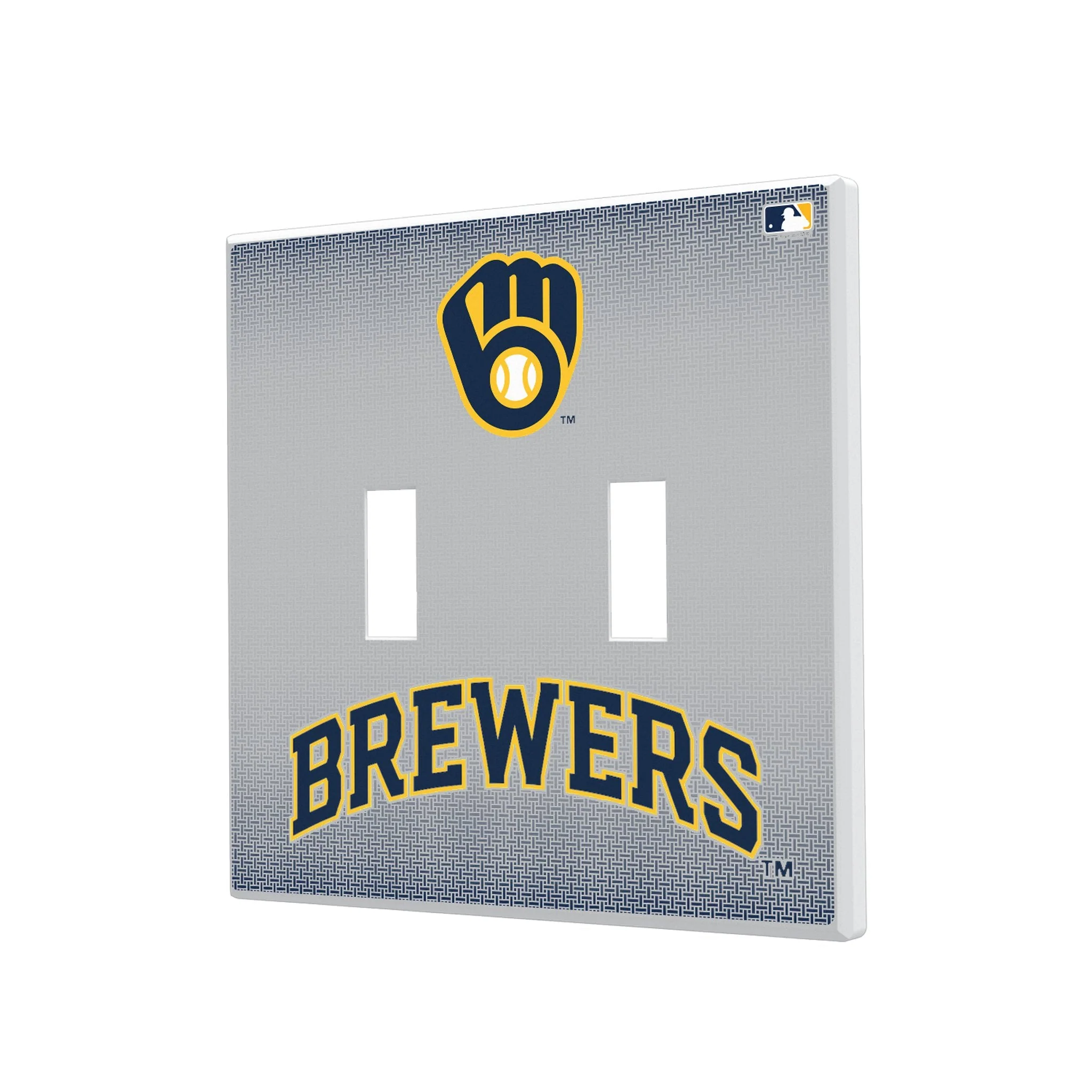 Milwaukee Brewers Linen Hidden-Screw Light Switch Plate - Image 3