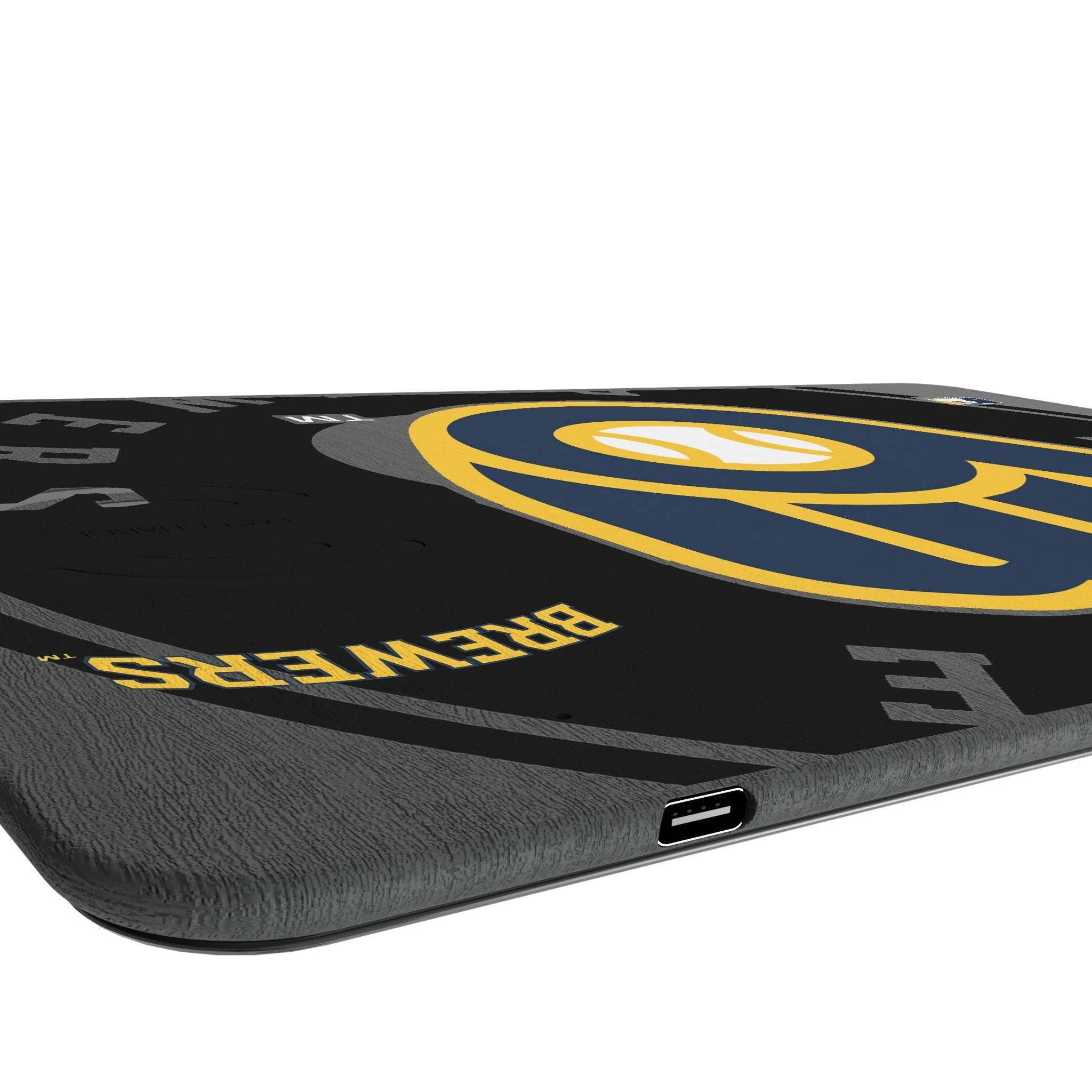Milwaukee Brewers Monocolor Tilt 15-Watt Wireless Charger and Mouse Pad - Image 3