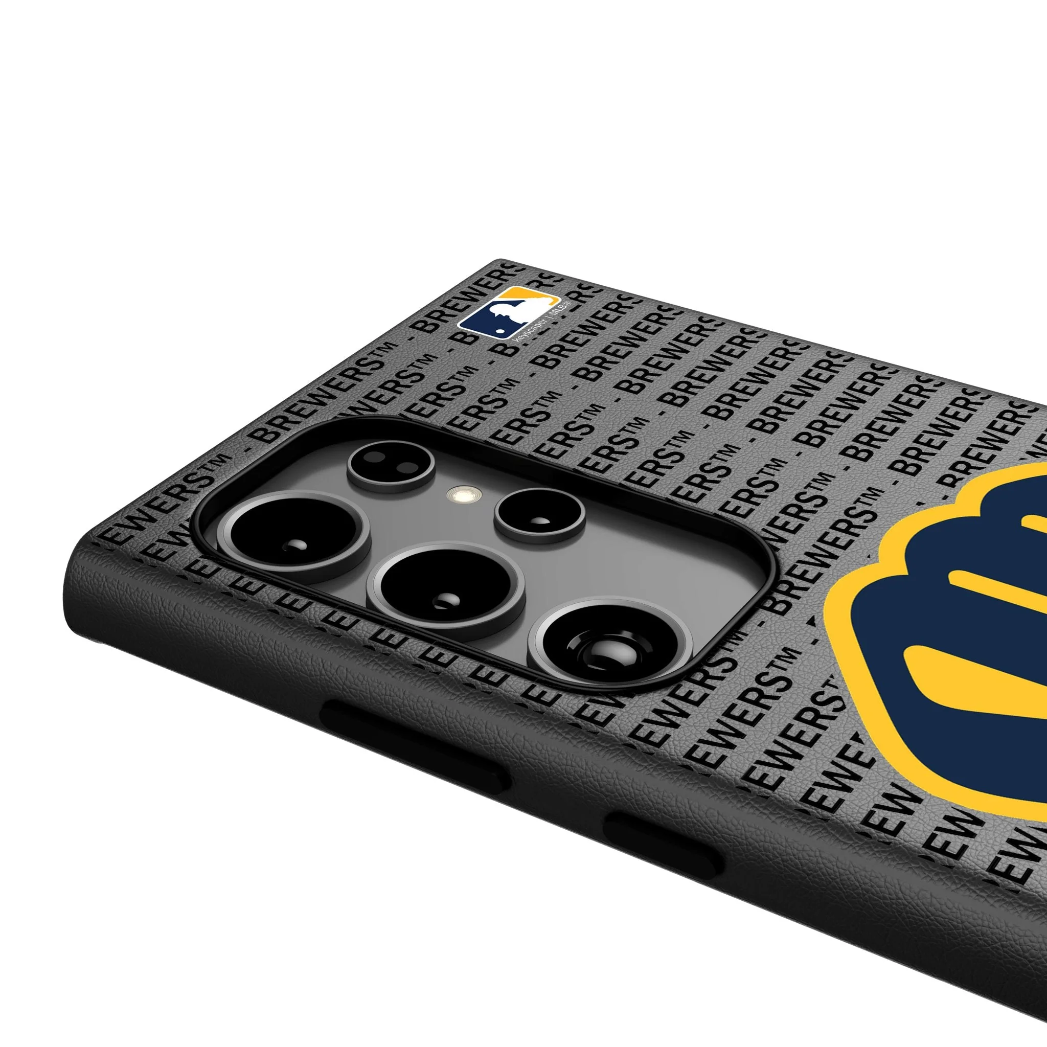 Milwaukee Brewers Text Backdrop MagSafe Compatible Phone Case for Samsung Galaxy - Image 4