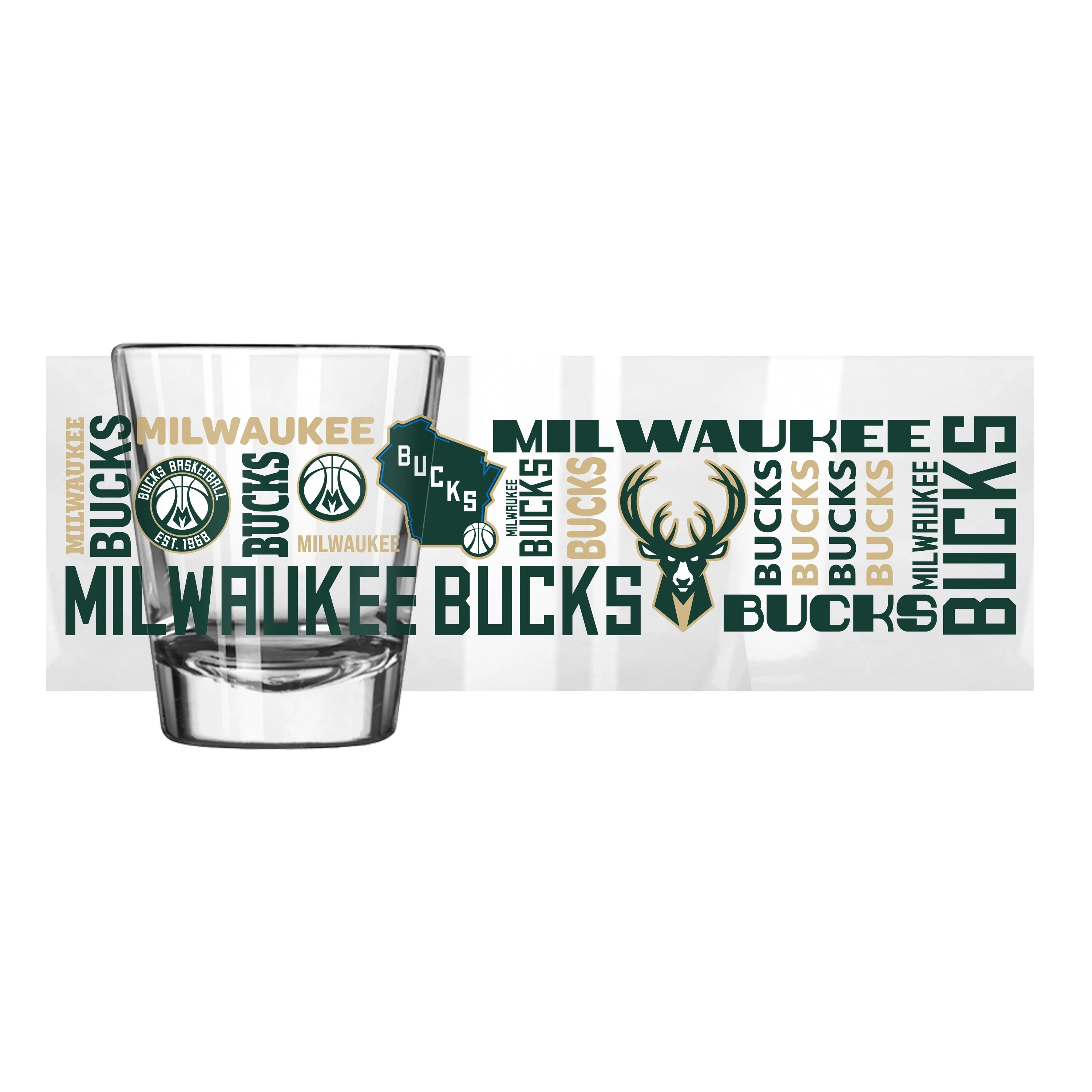 Milwaukee Bucks 2oz Spirit Shot Glass - Image 2