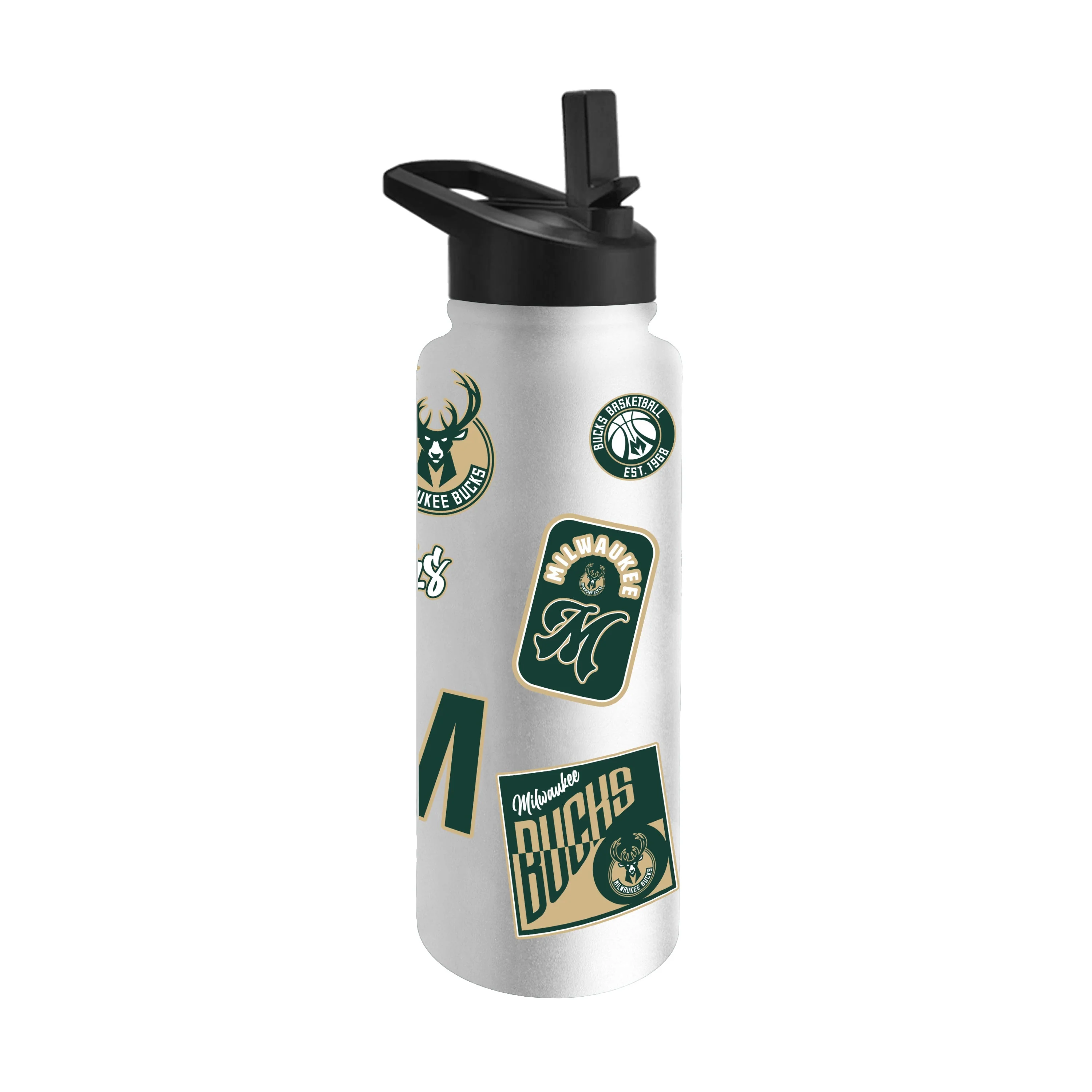 Milwaukee Bucks 34oz White Dreamweave Quencher Bottle - Image 2