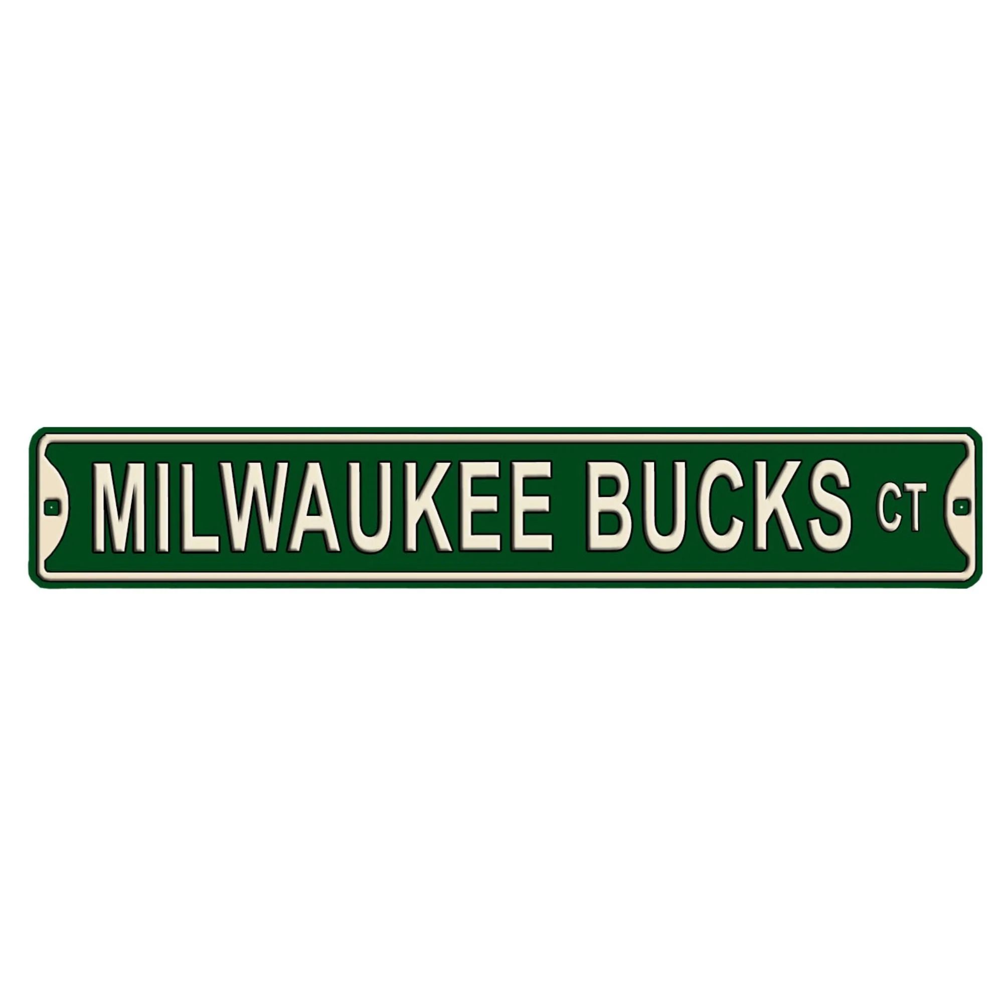 Milwaukee Bucks - Embossed Steel Street Sign