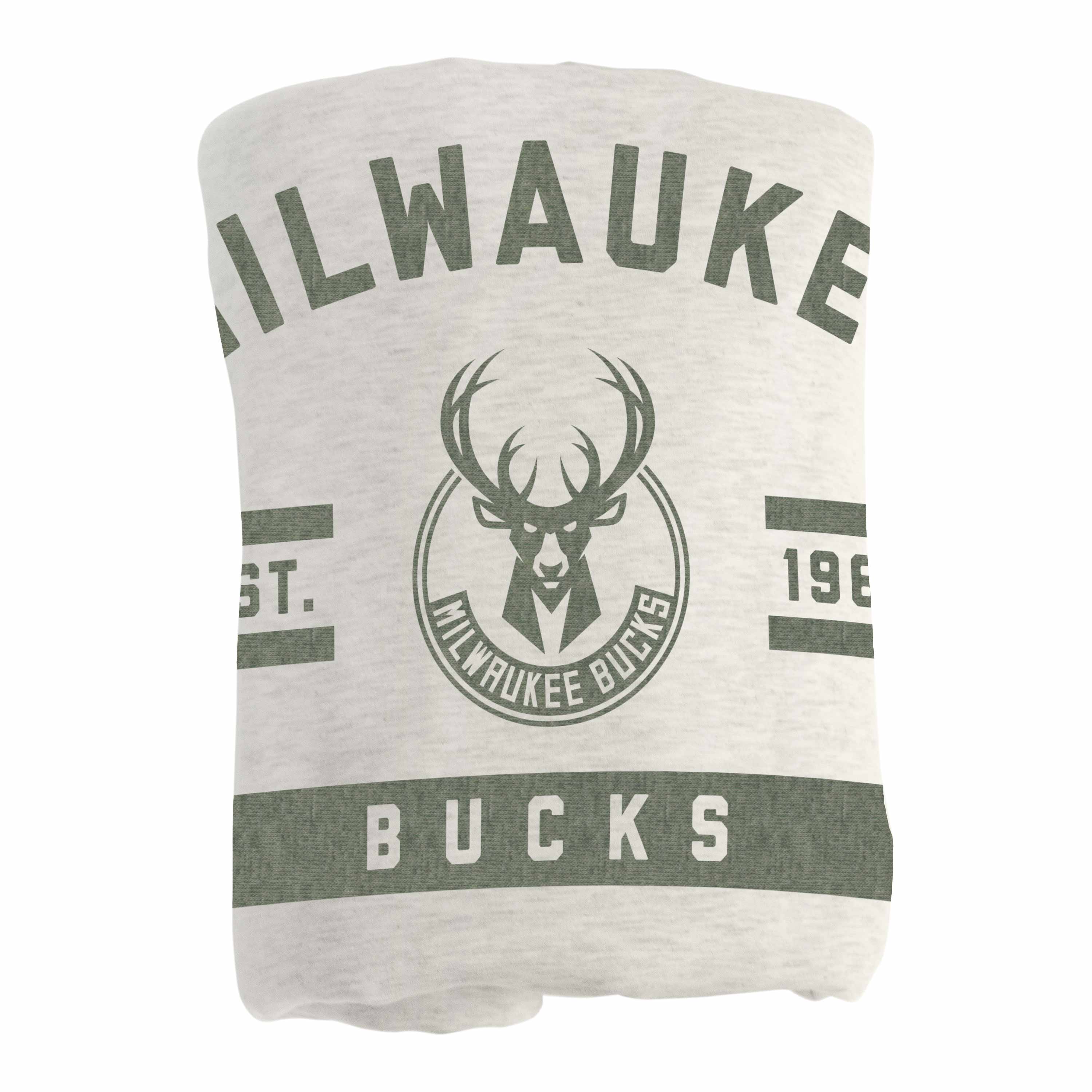 Milwaukee Bucks Oatmeal Sweatshirt Blanket - Image 3