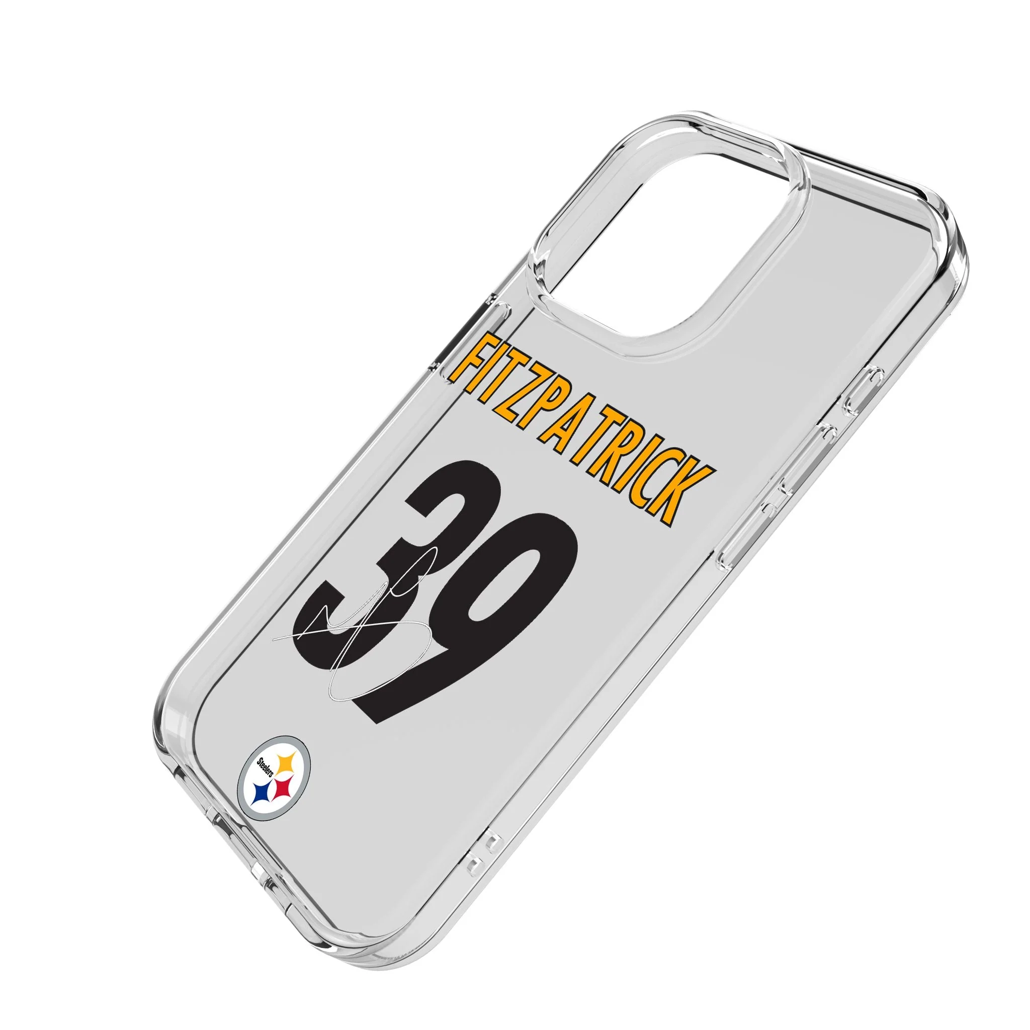 Minkah Fitzpatrick Pittsburgh Steelers 39 Game Tactic Clear Phone Case for Apple iPhone - Image 2