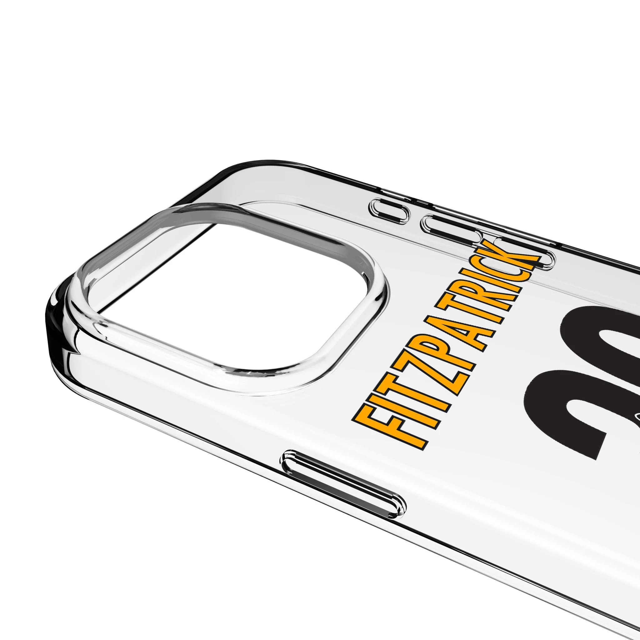 Minkah Fitzpatrick Pittsburgh Steelers 39 Game Tactic Clear Phone Case for Apple iPhone - Image 3