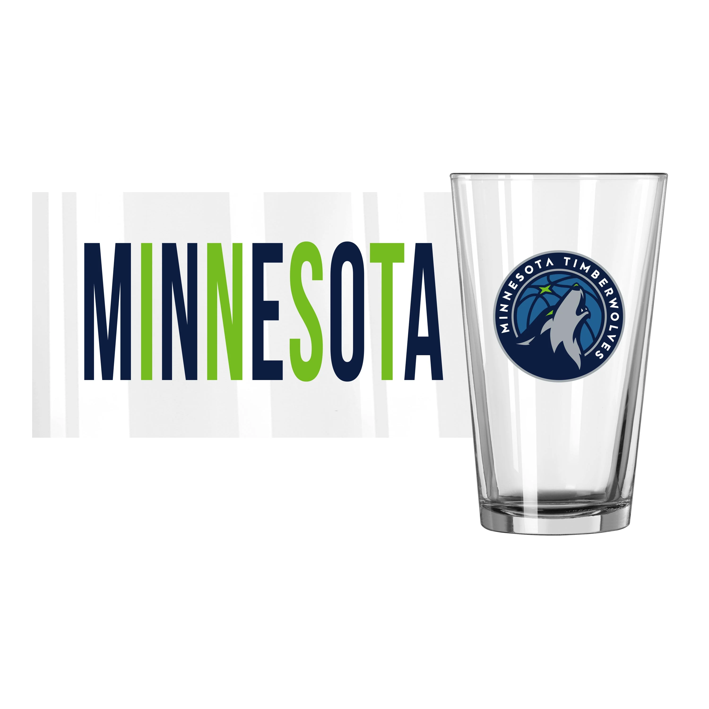 Minnesota Timberwolves 16oz Overtime Pint Glass - Image 2
