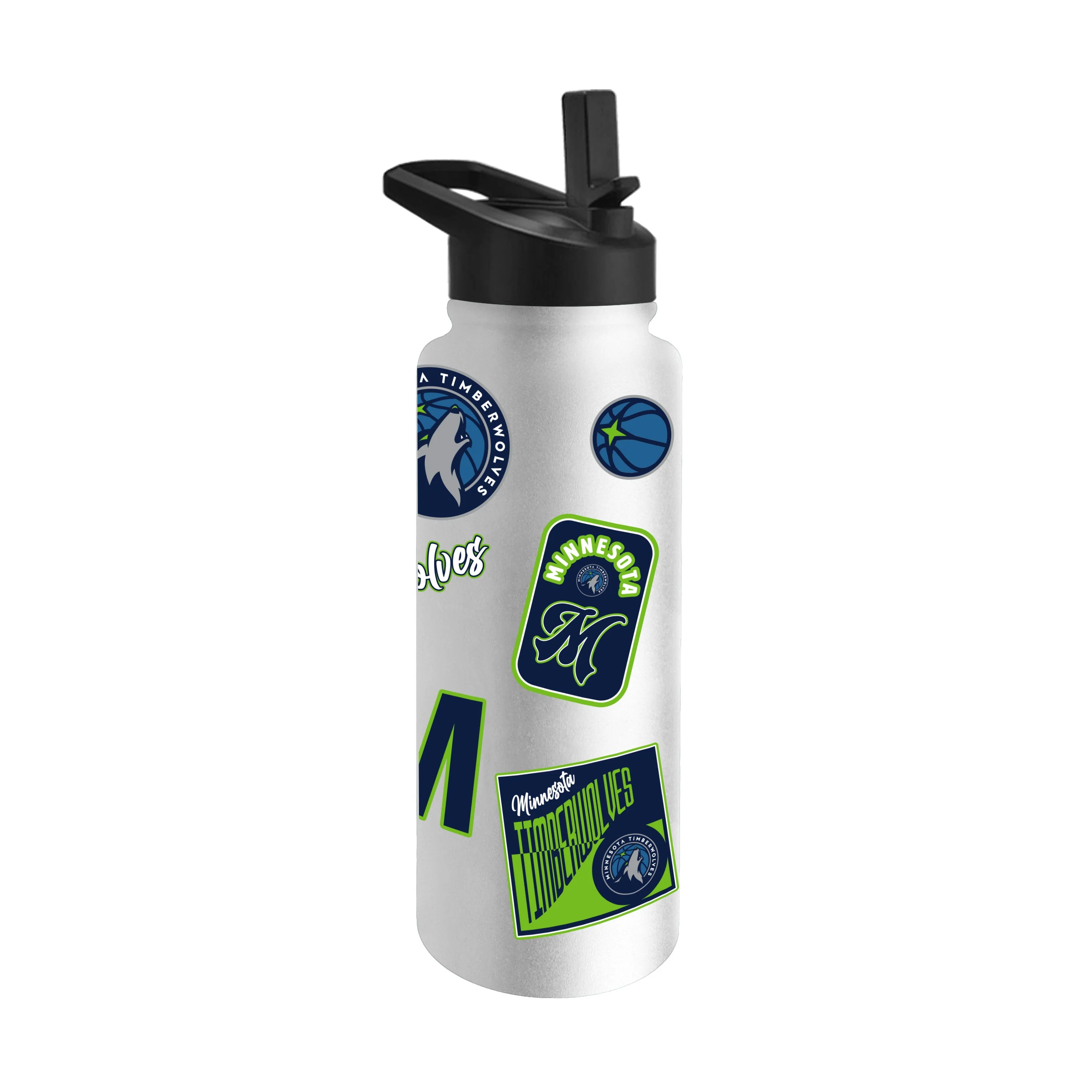 Minnesota Timberwolves 34oz White Dreamweave Quencher Bottle - Image 2
