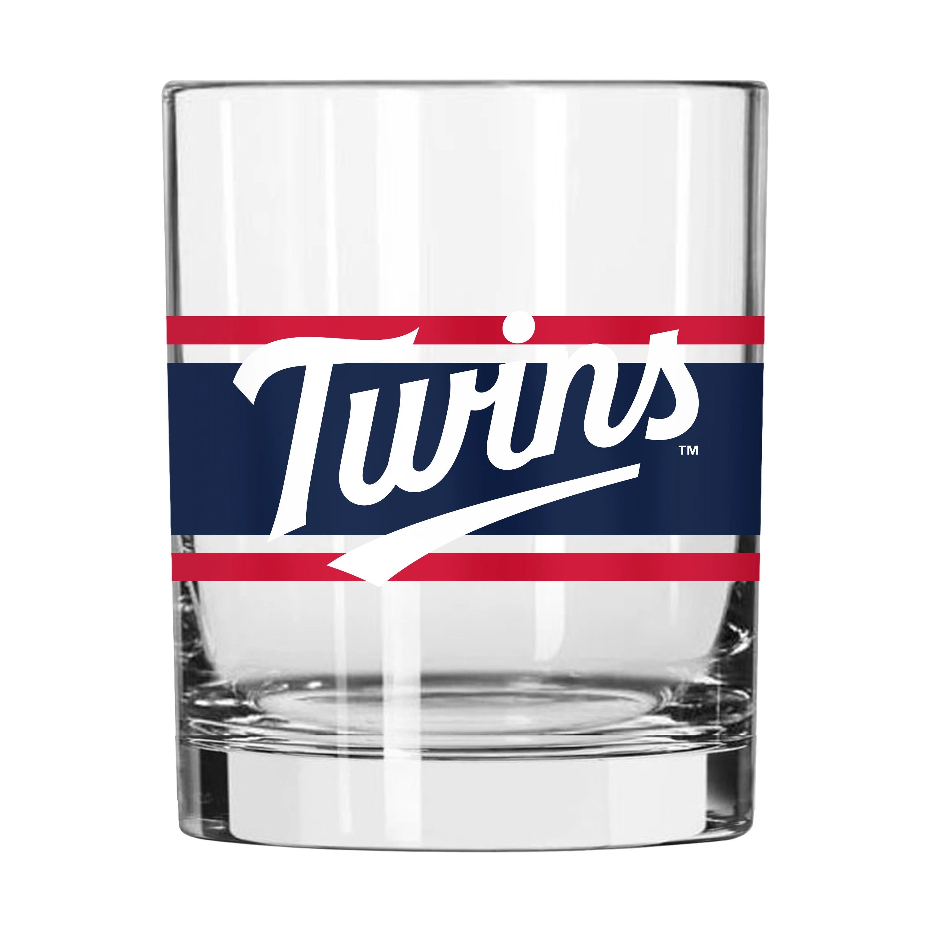 Minnesota Twins 14oz Stripe Rocks Glass - Image 2