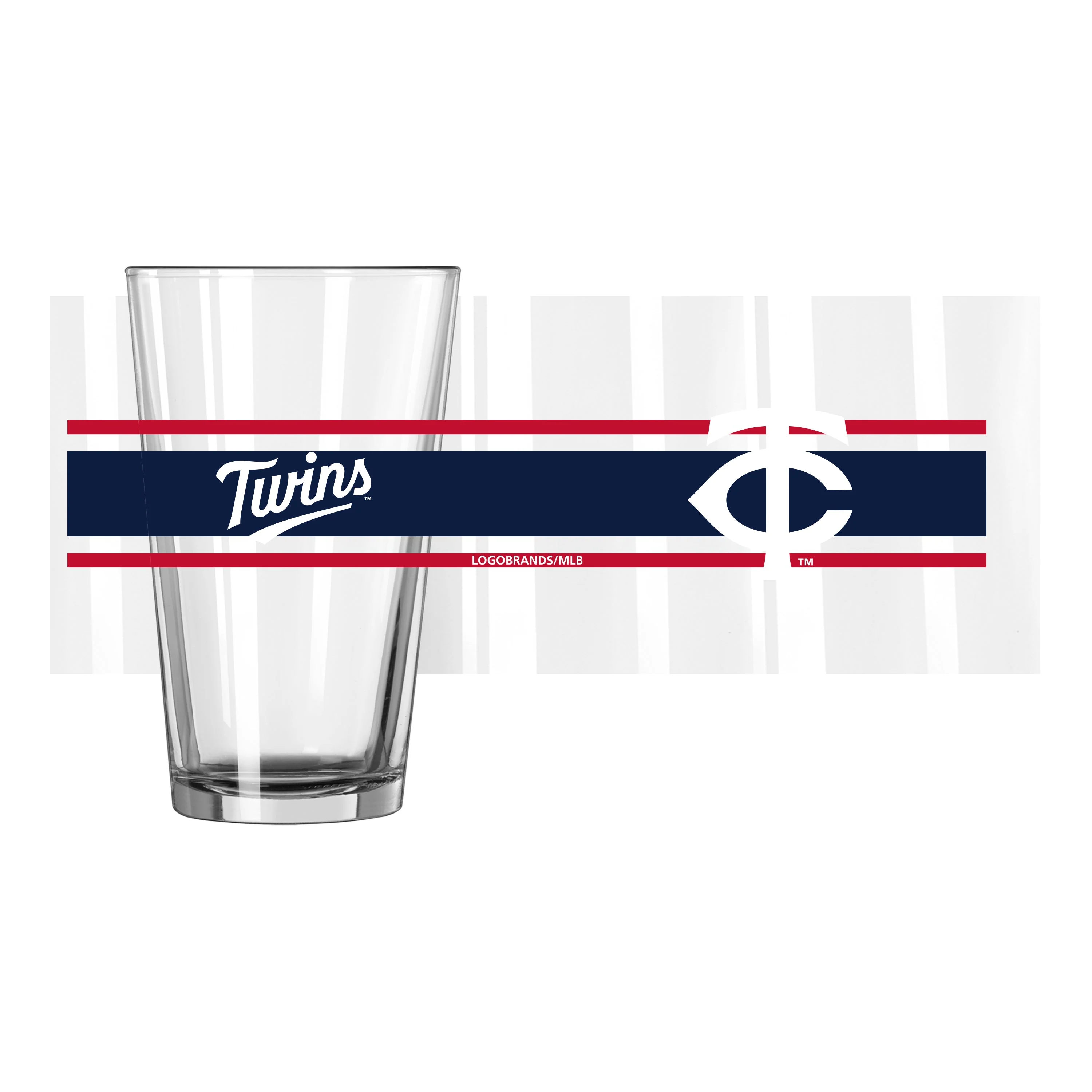 Minnesota Twins 16oz Stripe Pint Glass - Image 2