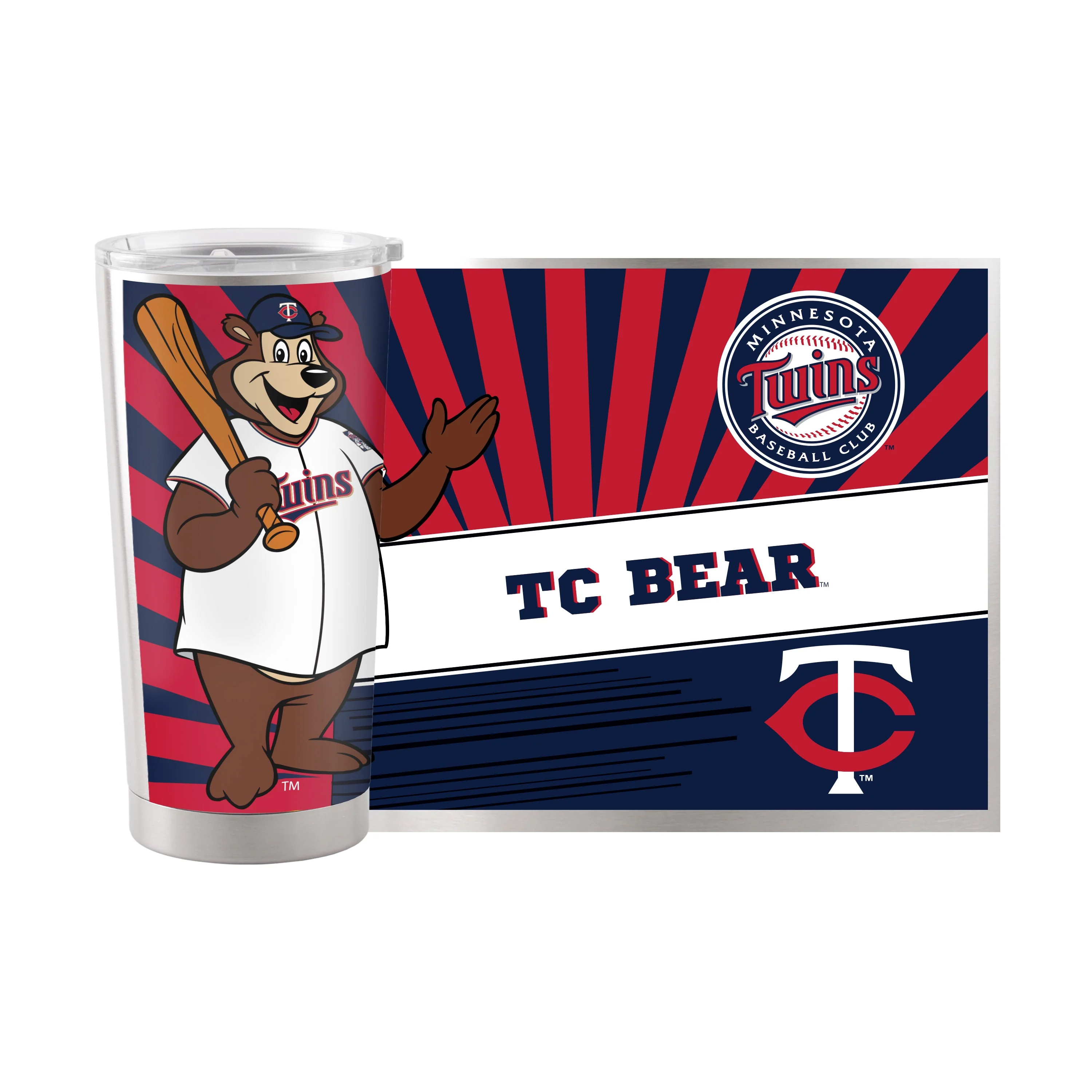 Minnesota Twins 20oz Mascot Stainless Steel Tumbler - Image 2