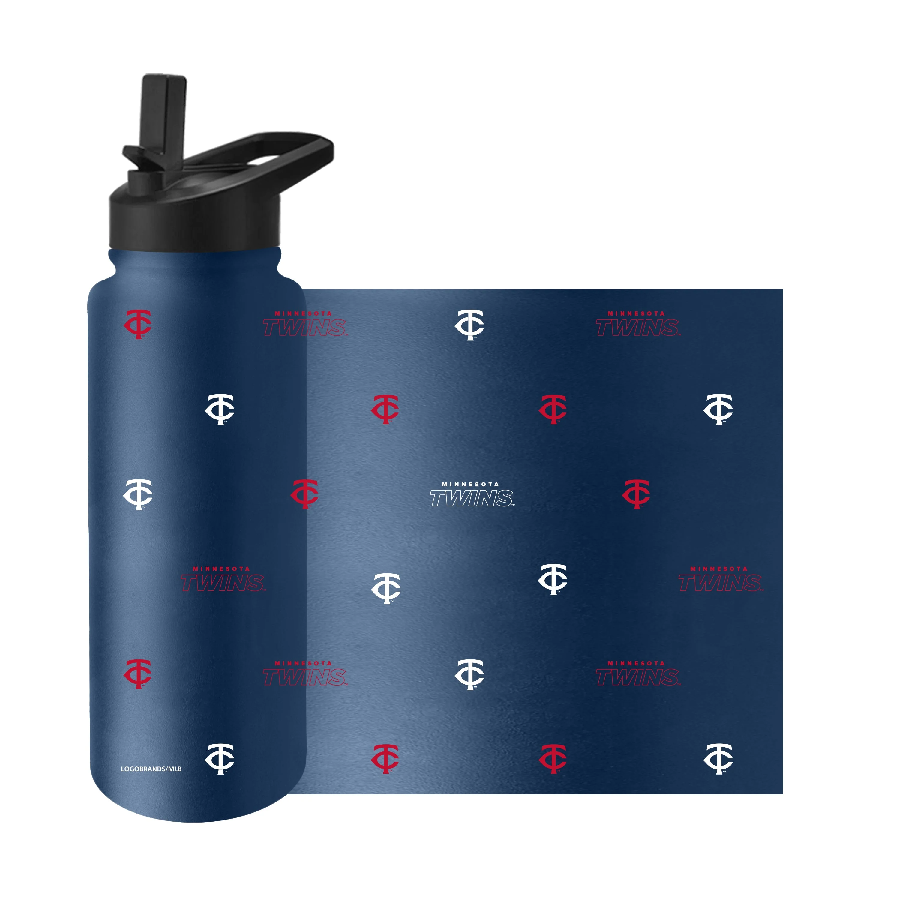 Minnesota Twins 34oz Step And Repeat Quencher Bottle - Image 3