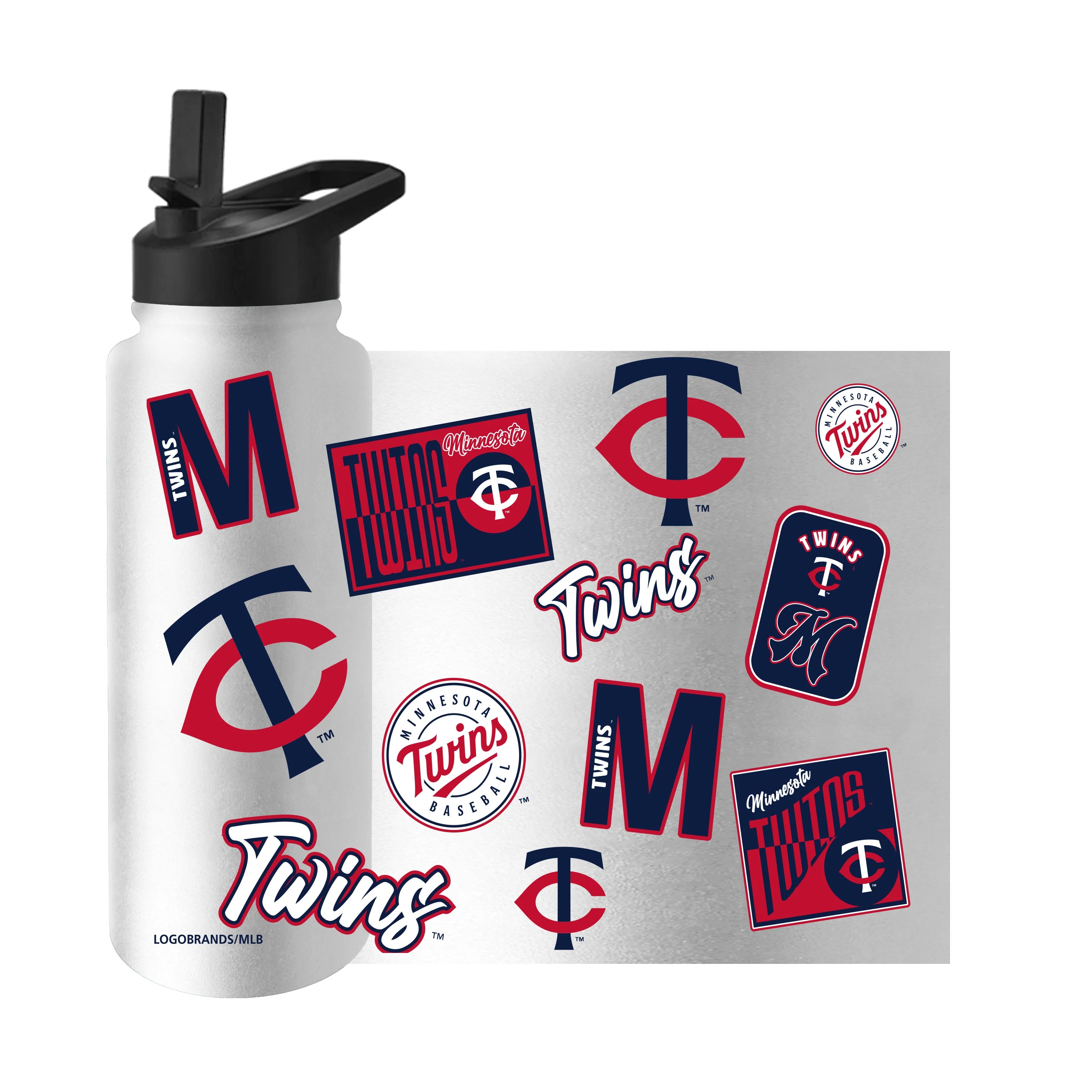 Minnesota Twins 34oz White Dreamweave Quencher Bottle - Image 3