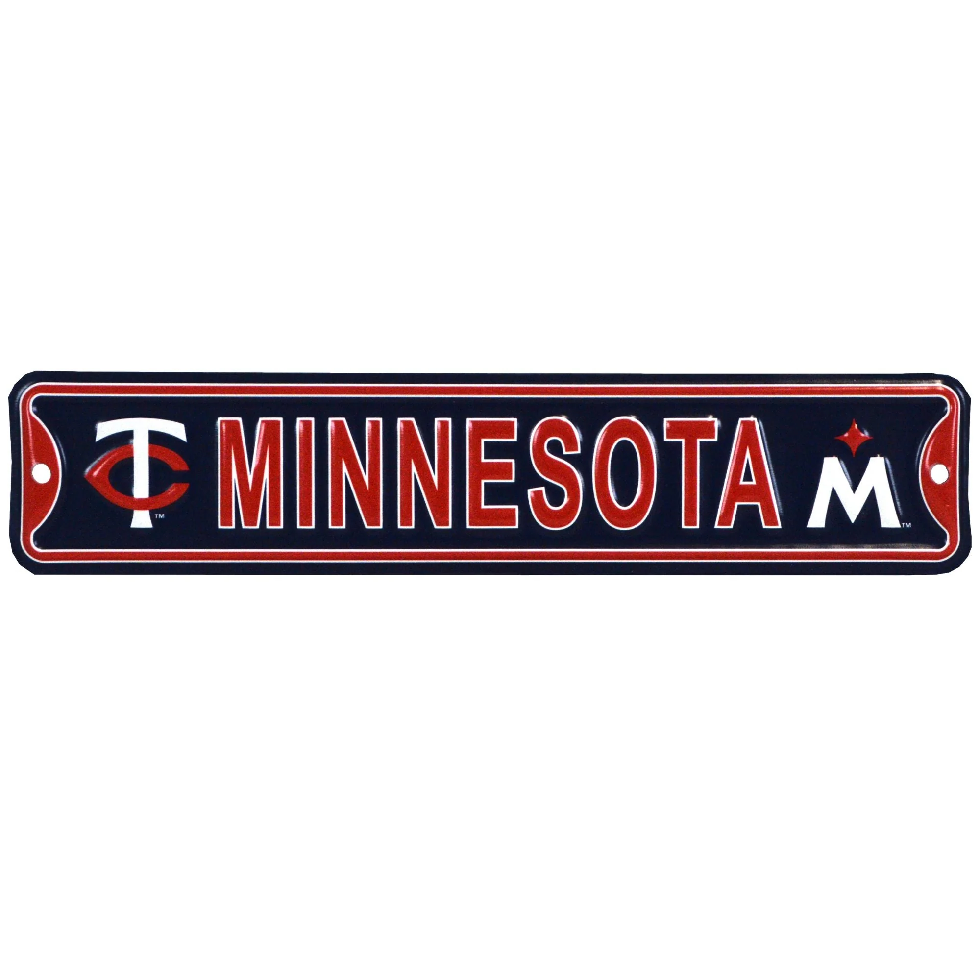 Minnesota Twins -CITY LOGO- Steel Embossed MLB Mini Street Sign