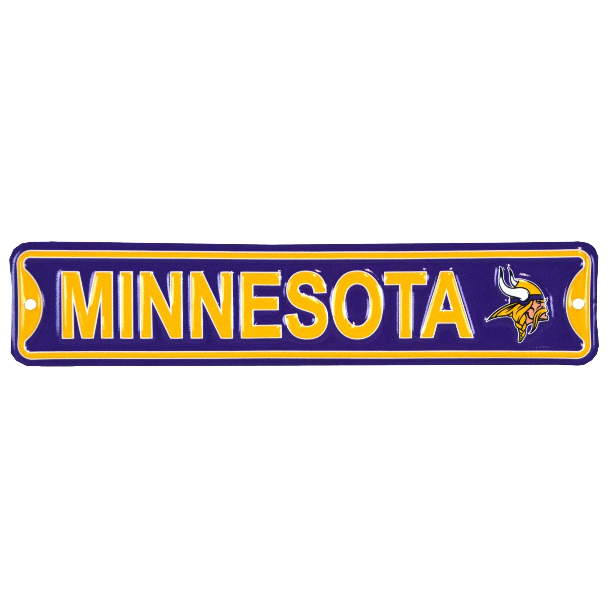 Minnesota Vikings - CITY LOGO - Steel Embossed NFL Mini Street Sign