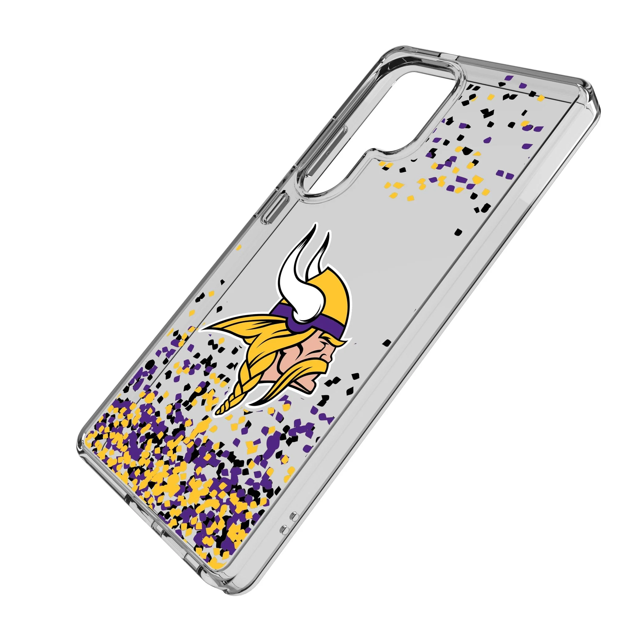 Minnesota Vikings Confetti Clear Phone Case for Samsung Galaxy - Image 2