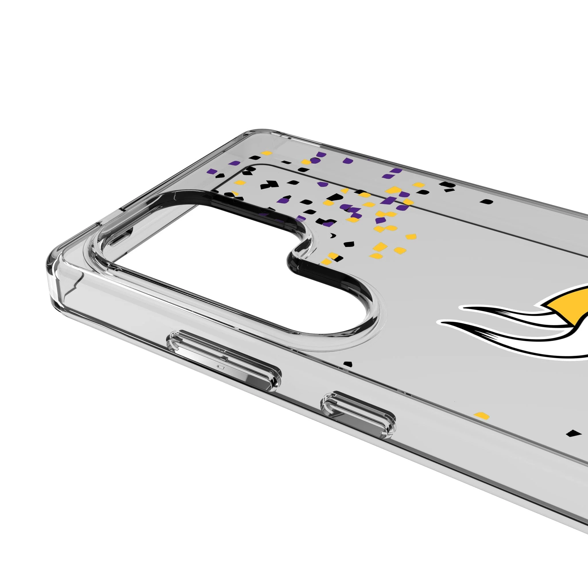 Minnesota Vikings Confetti Clear Phone Case for Samsung Galaxy - Image 3
