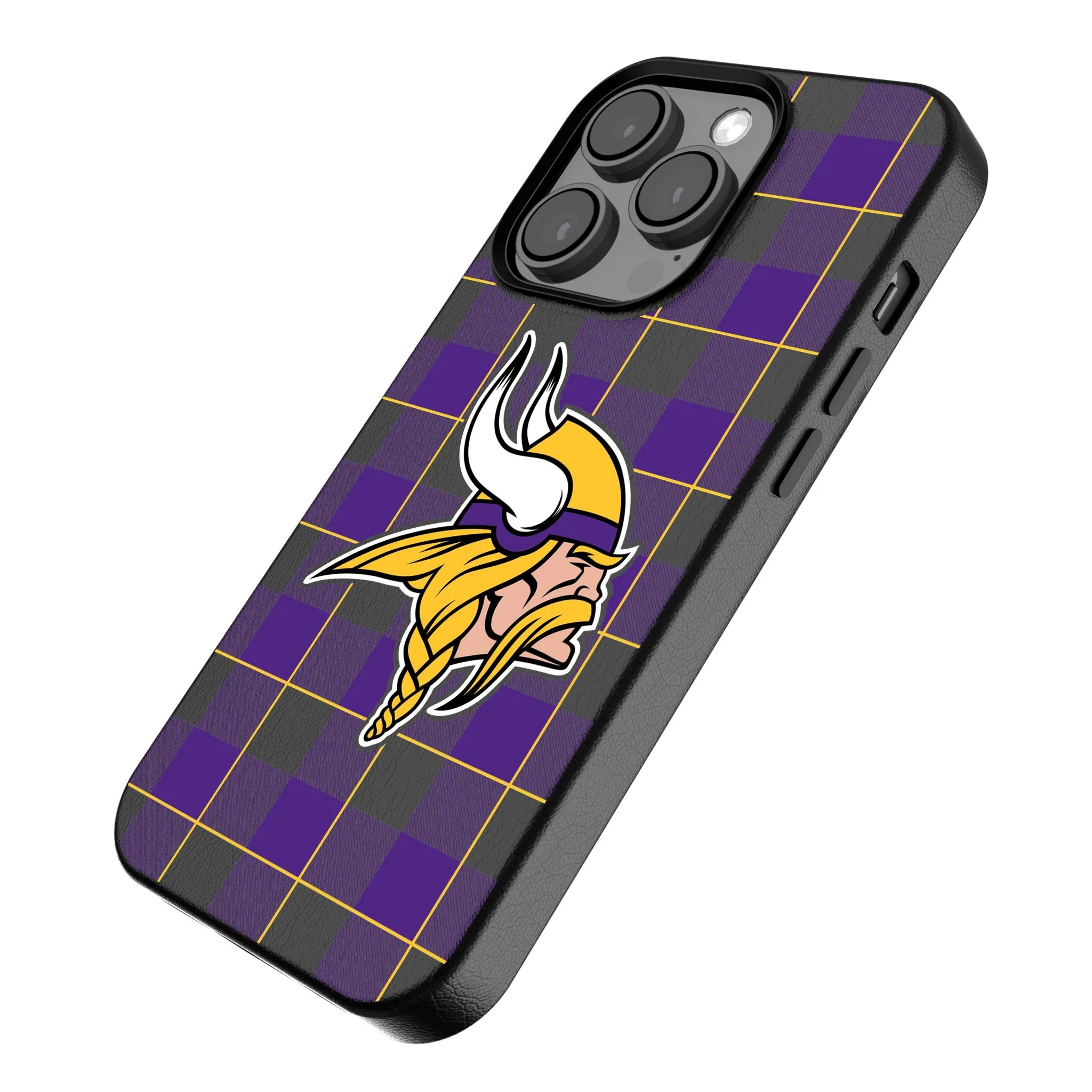 Minnesota Vikings Plaid MagSafe Compatible Phone Case for Apple iPhone - Image 2