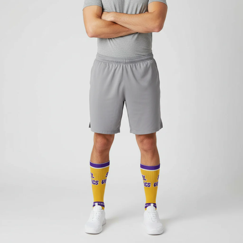 Minnesota Vikings Premium Knit Crew Fan Logo Gold Socks - Image 2