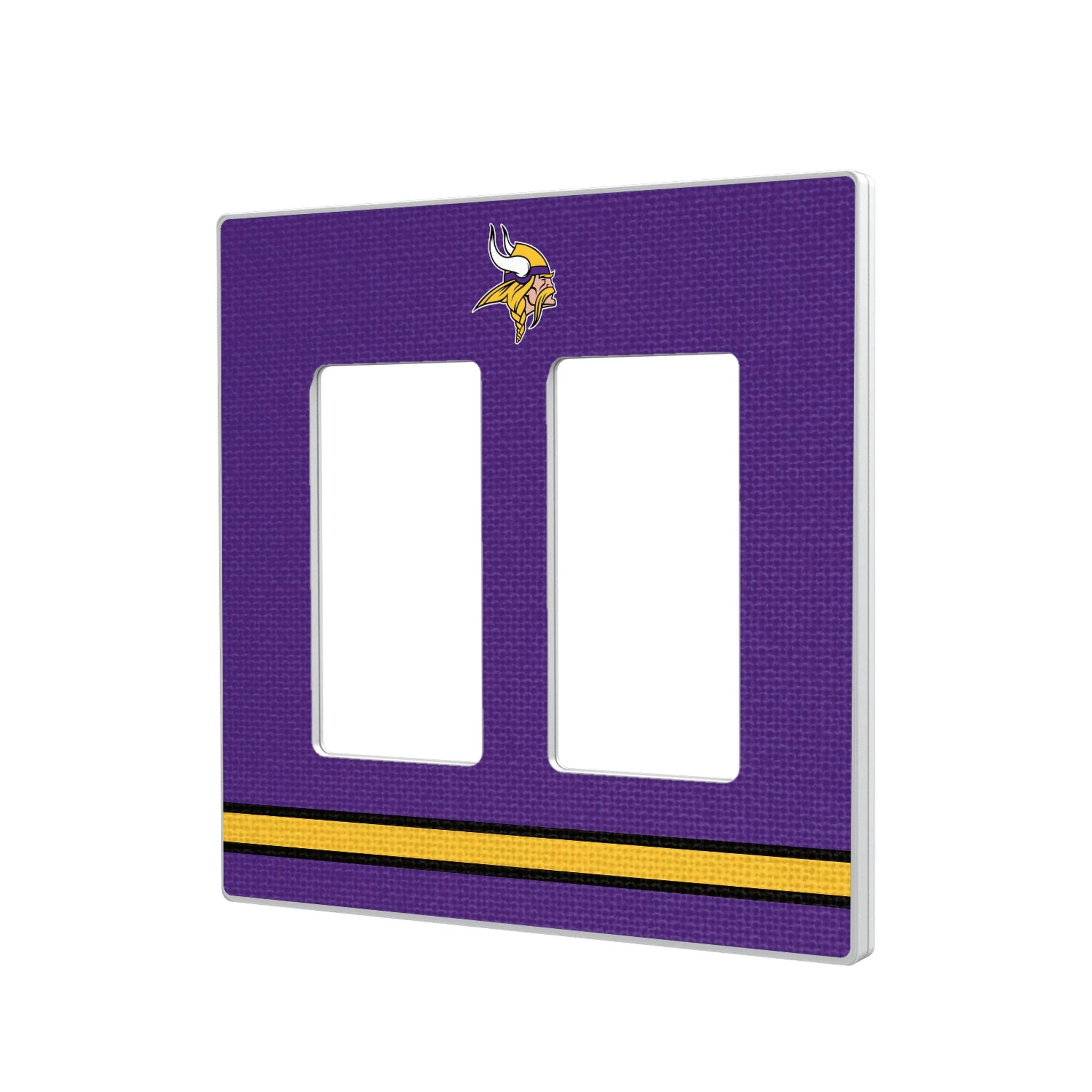 Minnesota Vikings Stripe Hidden-Screw Light Switch Plate - Image 4