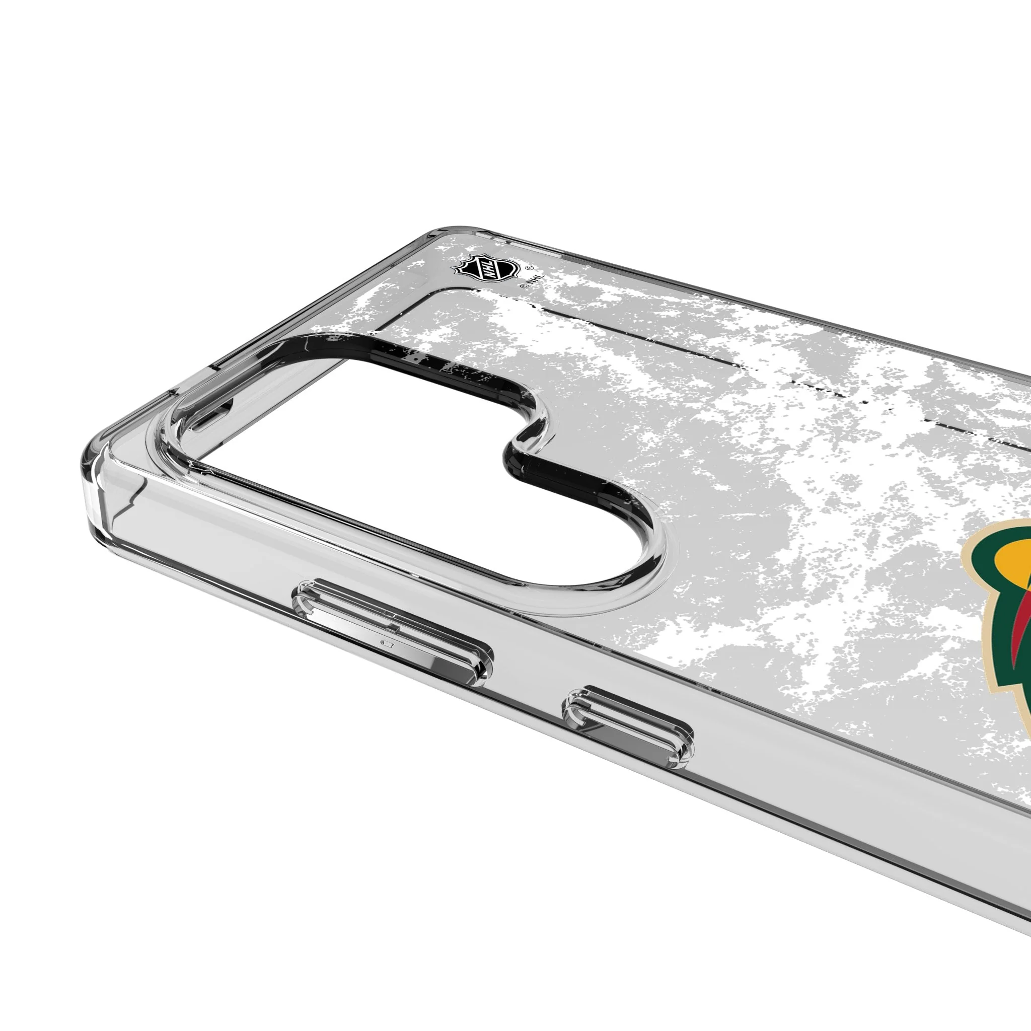 Minnesota Wild Ice Stripe Clear Phone Case for Samsung Galaxy - Image 3