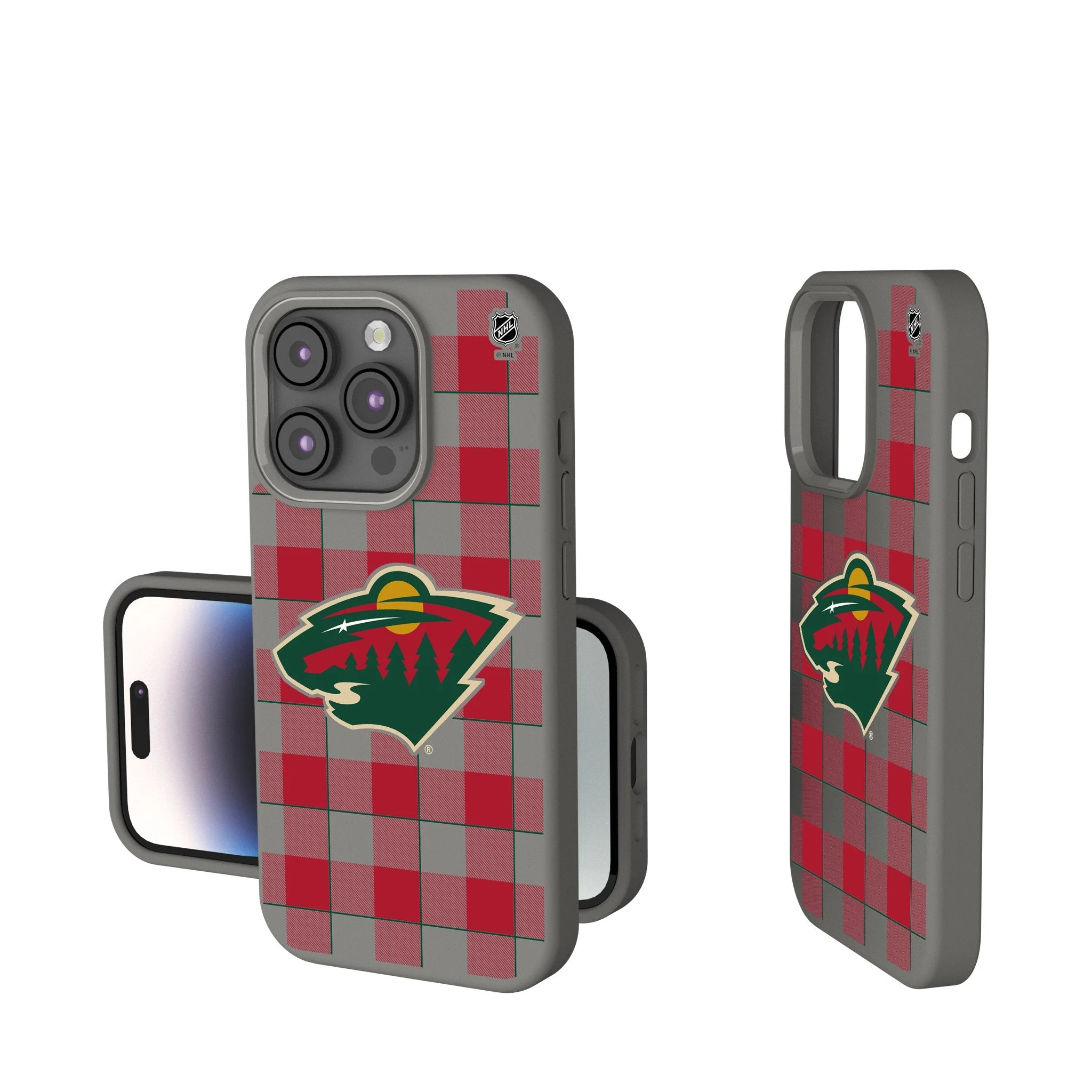 Minnesota Wild Plaid Soft Touch Phone Case