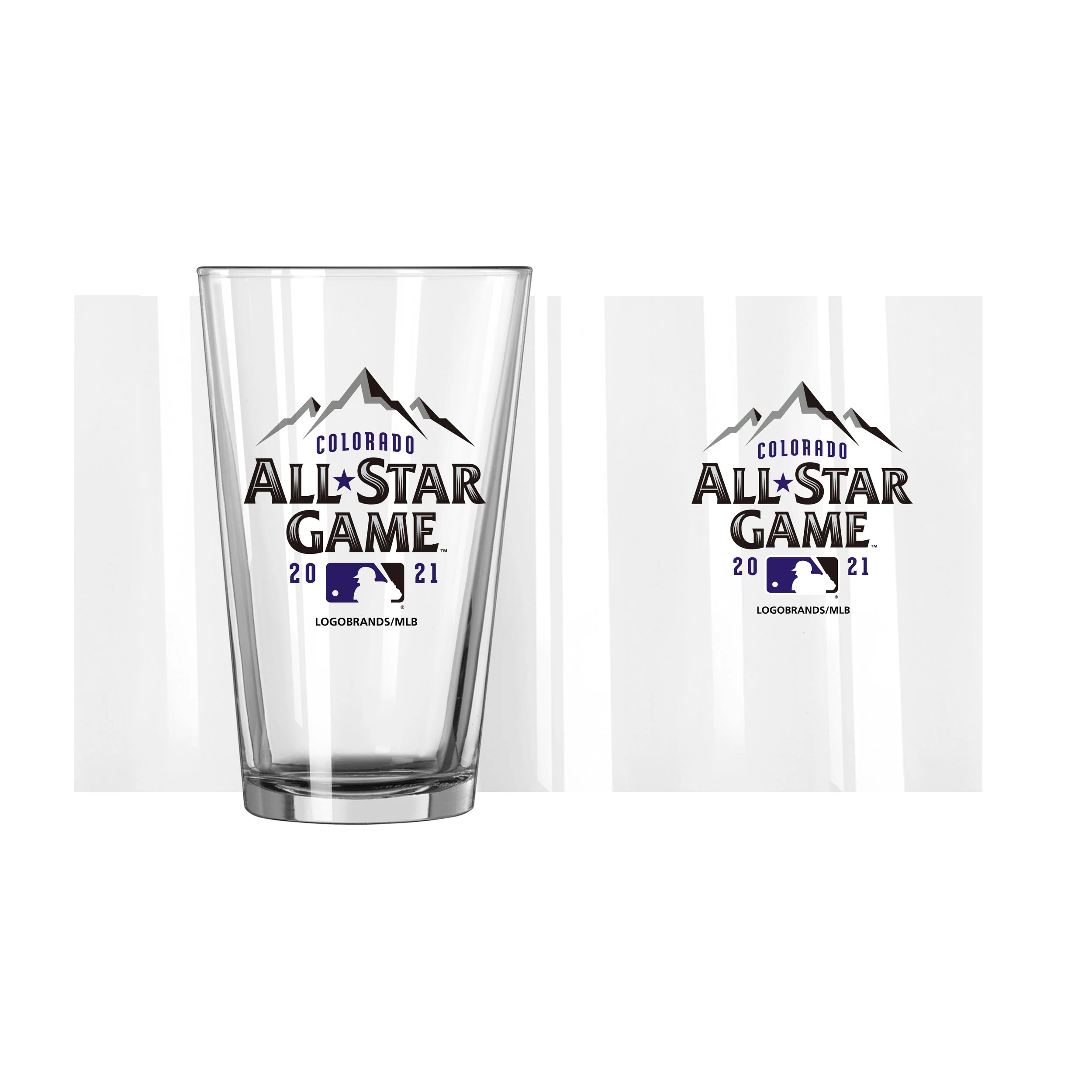 MLB 2021 All Star Game Logo 16oz Pint Glass - Image 2