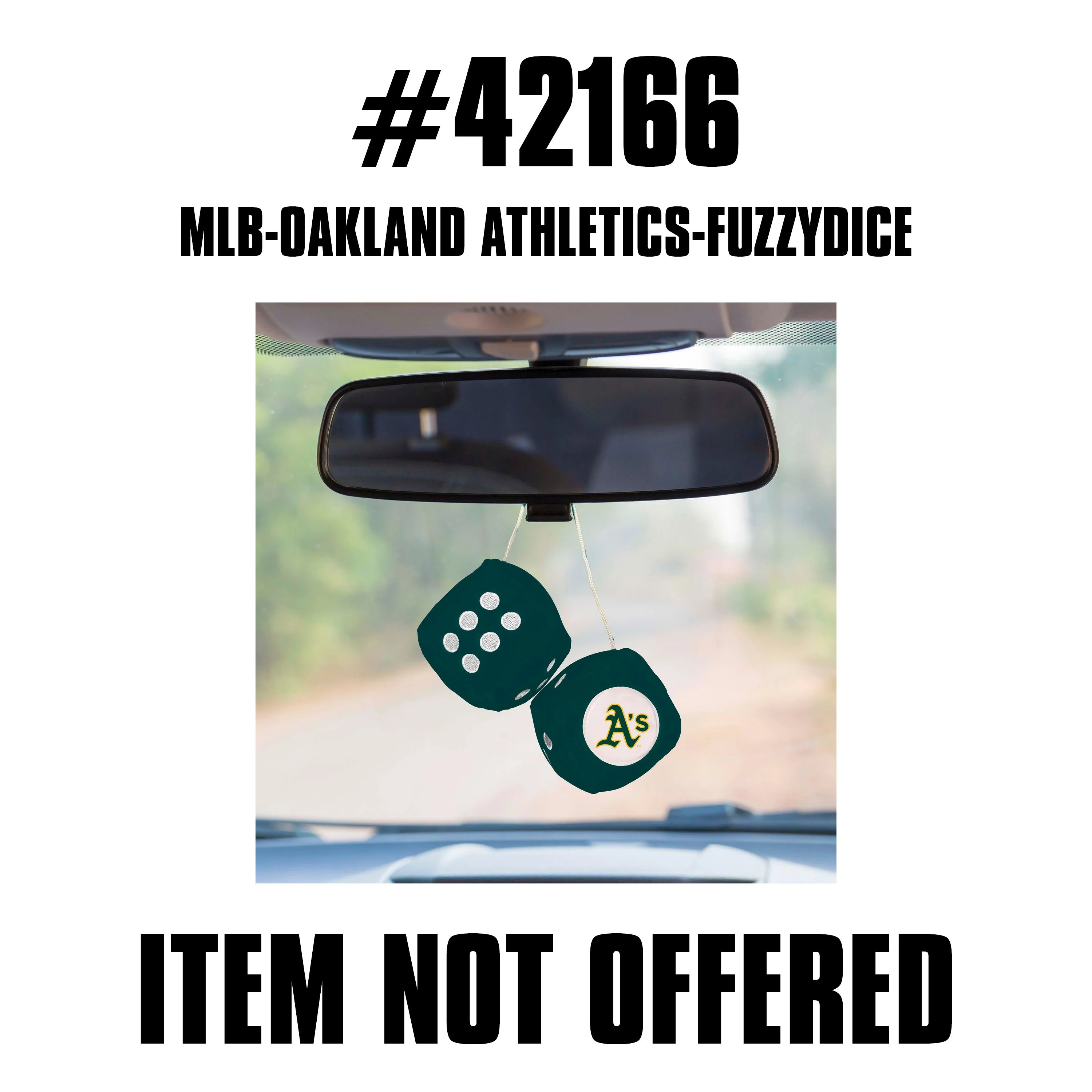 MLB - Athletics-Fuzzy Dice - Image 2