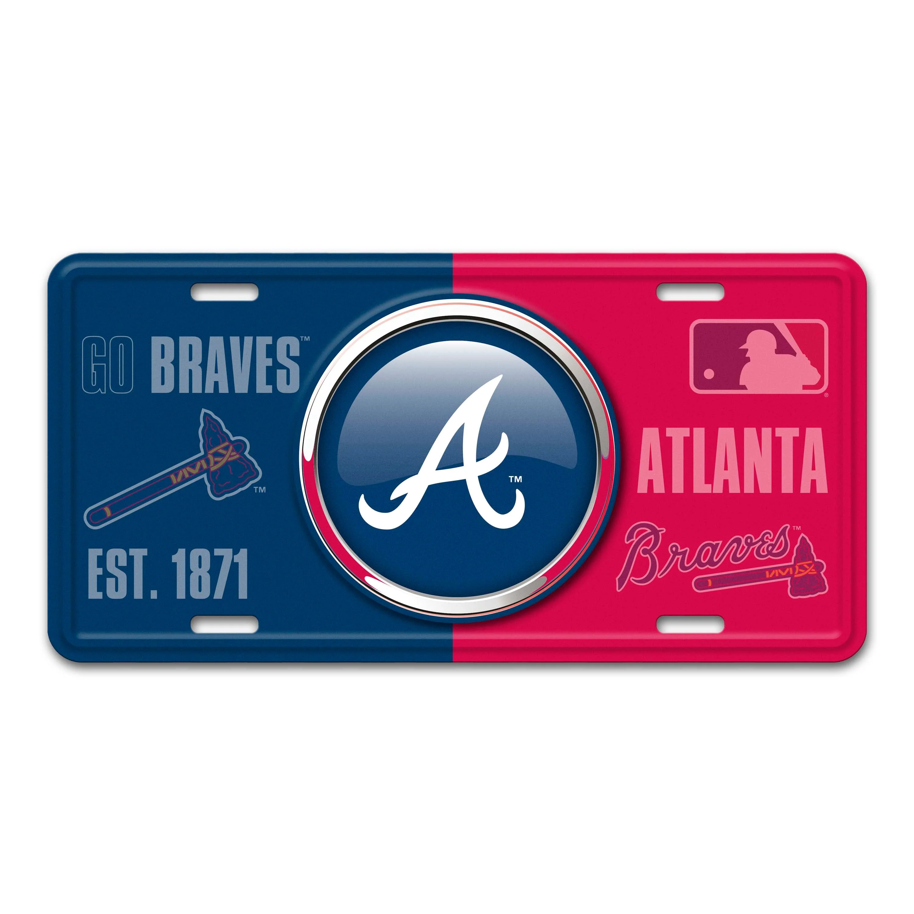 MLB - Atlanta Braves Embossed Metal License Plate