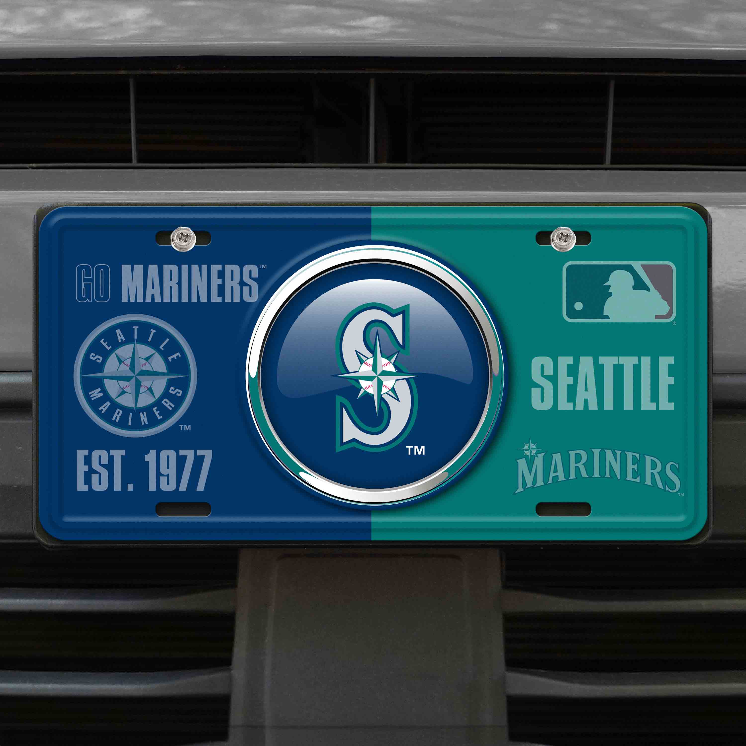 MLB - Seattle Mariners Embossed Metal License Plate - Image 2