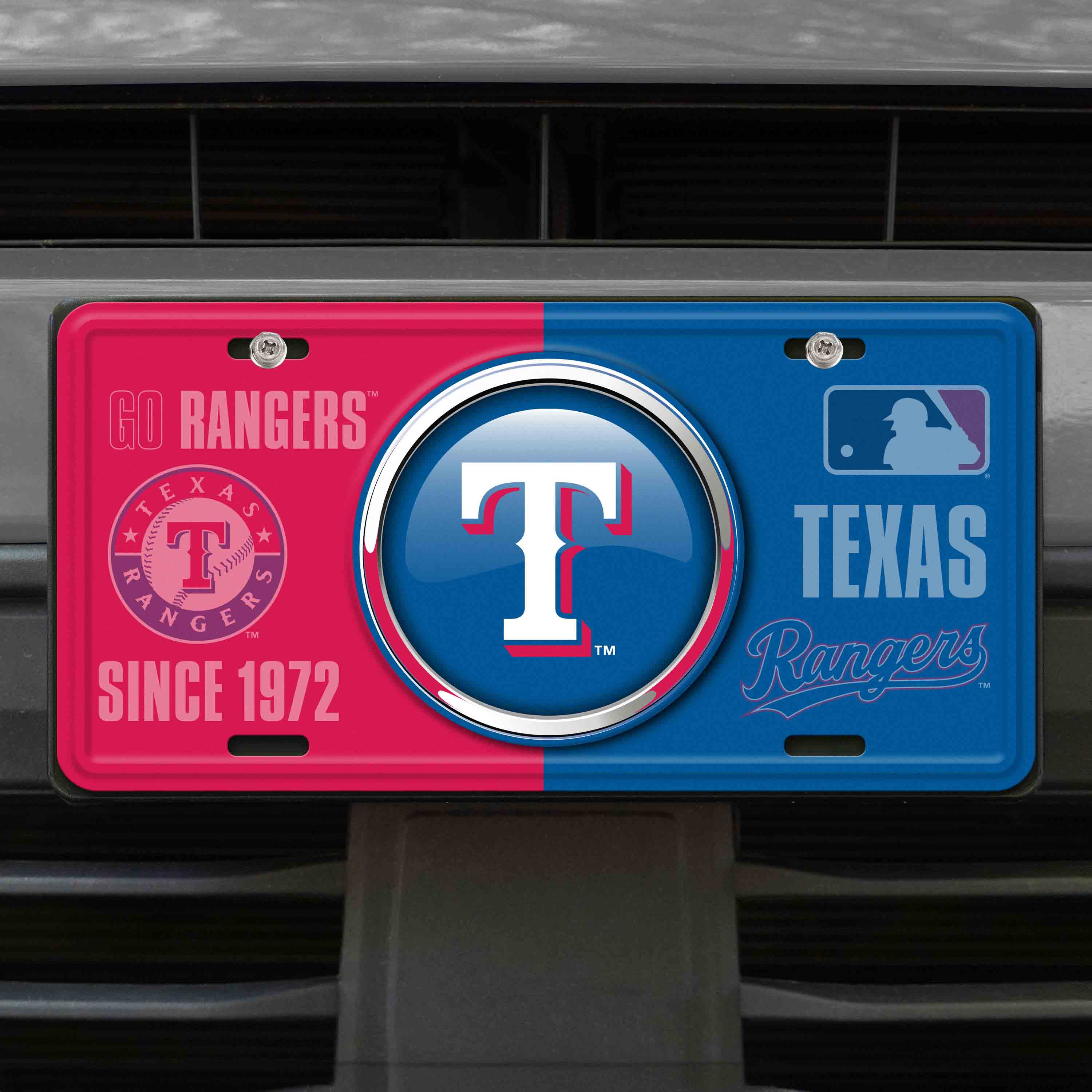 MLB - Texas Rangers Embossed Metal License Plate - Image 2