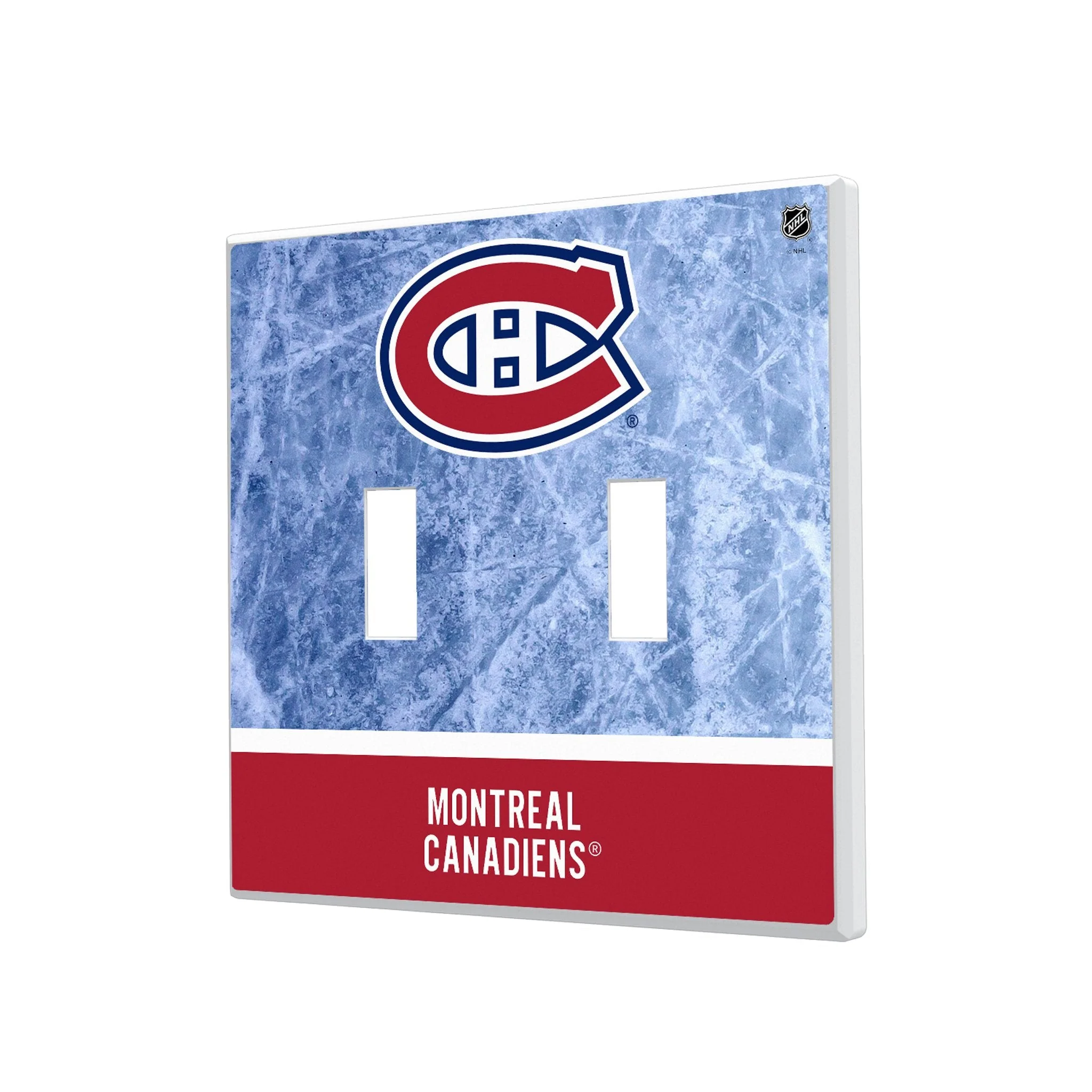 Montreal Canadiens Ice Wordmark Hidden-Screw Light Switch Plate - Image 3