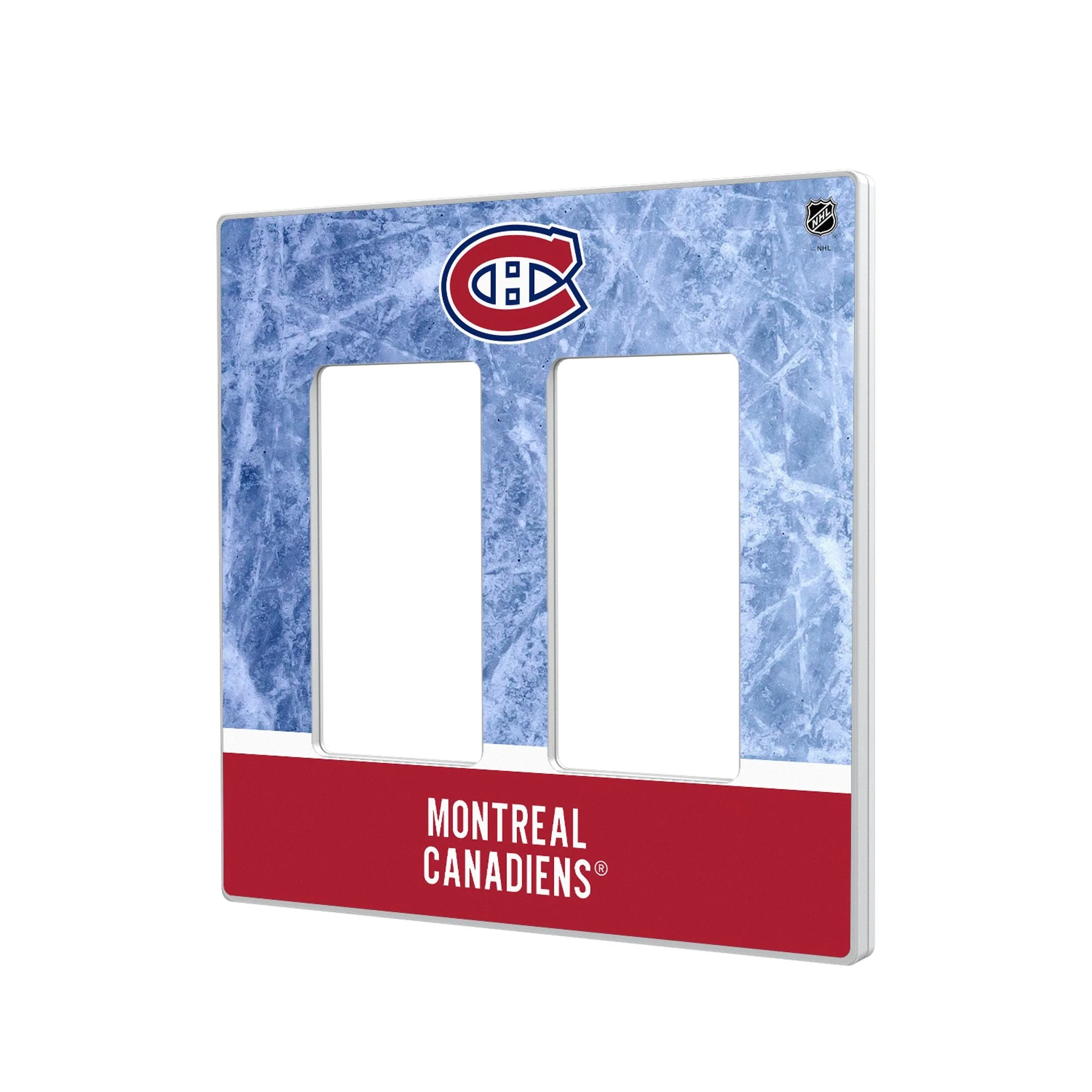 Montreal Canadiens Ice Wordmark Hidden-Screw Light Switch Plate - Image 4