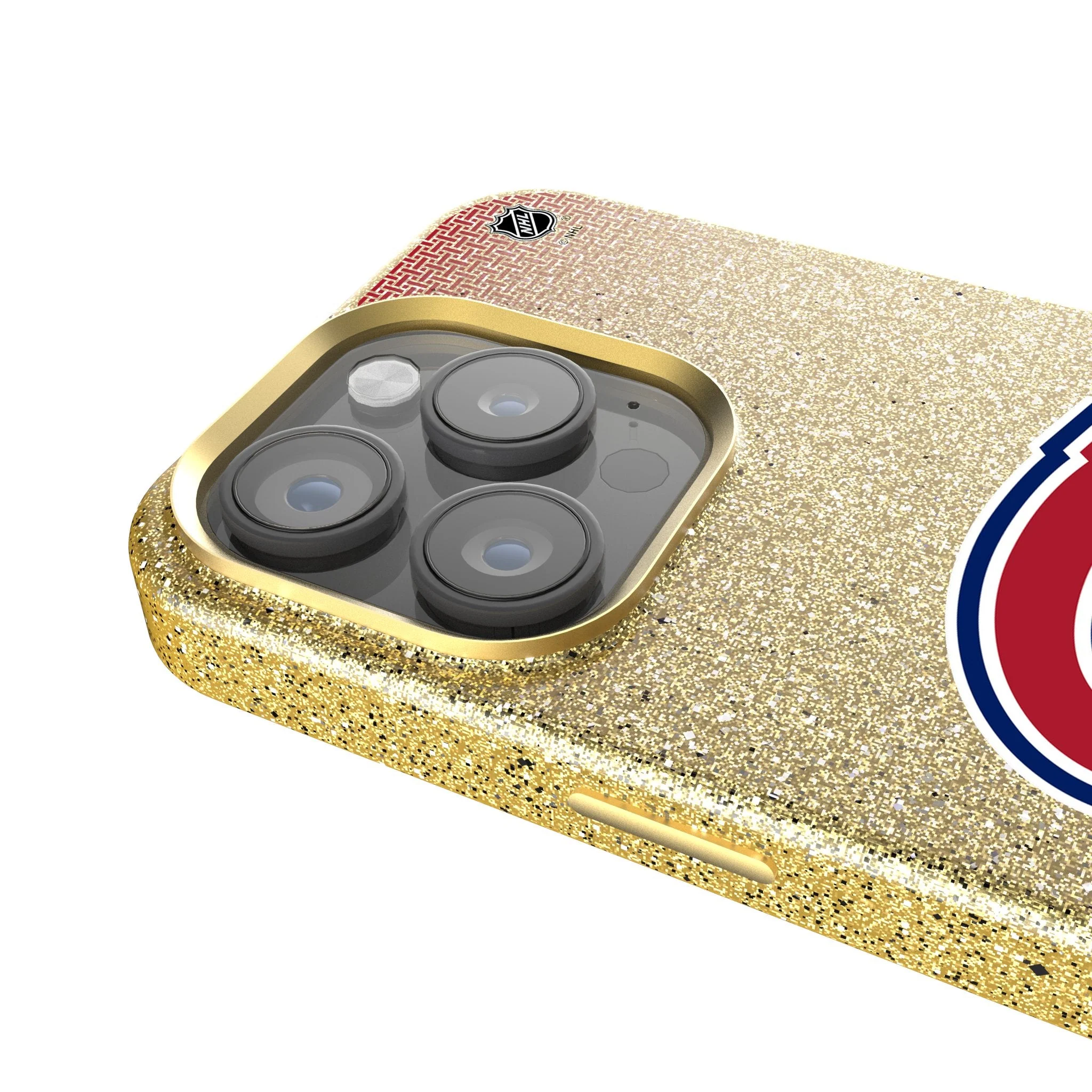 Montreal Canadiens Linen Bling Phone Case for Apple iPhone - Image 4