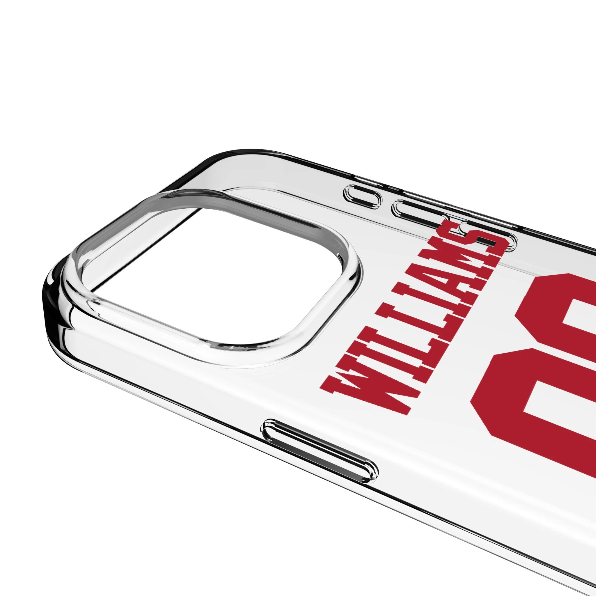 Mykel Williams San Francisco 49ers 98 Game Tactic Clear Phone Case for Apple iPhone - Image 3