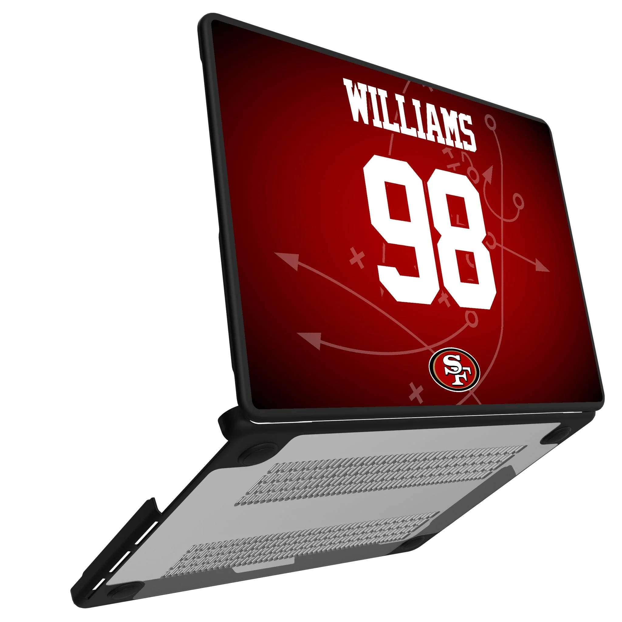 Mykel Williams San Francisco 49ers 98 Game Tactic Laptop Case for Apple MacBook - Image 2