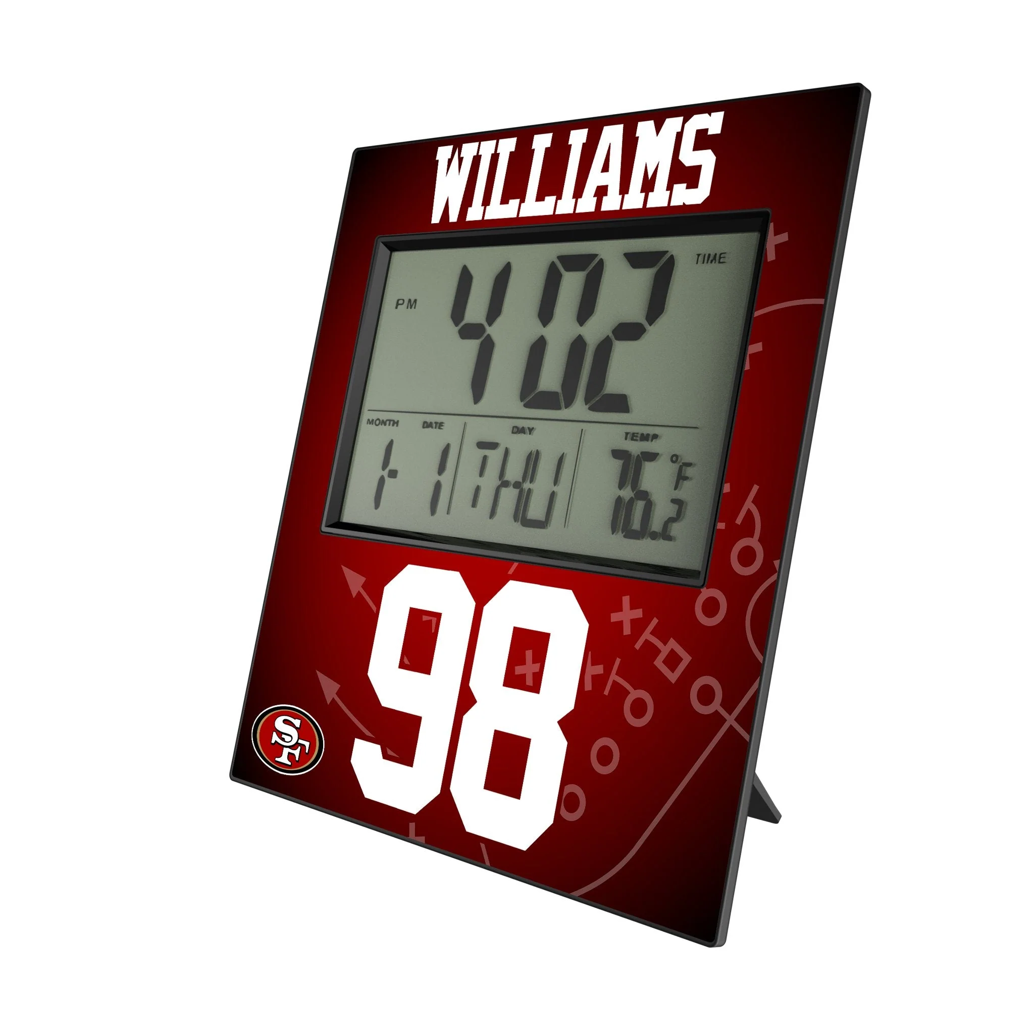 Mykel Williams San Francisco 49ers 98 Game Tactic Wall Clock