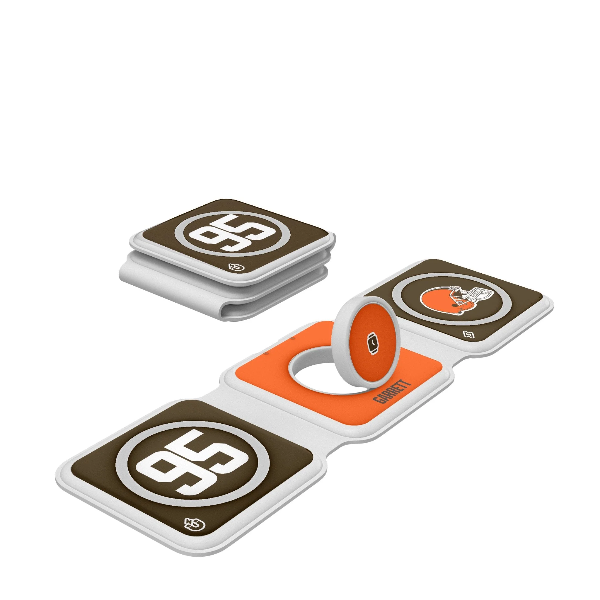 Myles Garrett Cleveland Browns 95 Ready Foldable 3 in 1 Charger