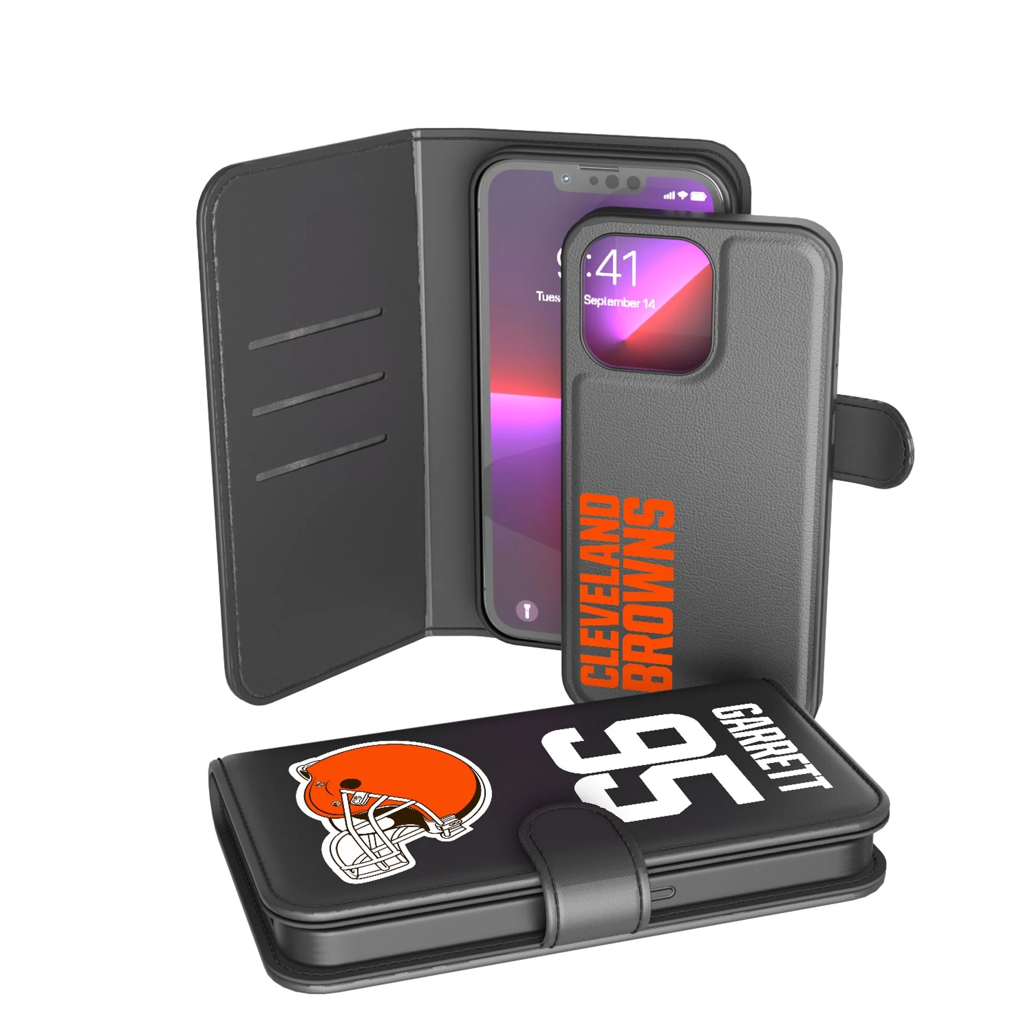 Myles Garrett Cleveland Browns 95 Ready Wallet Phone Case