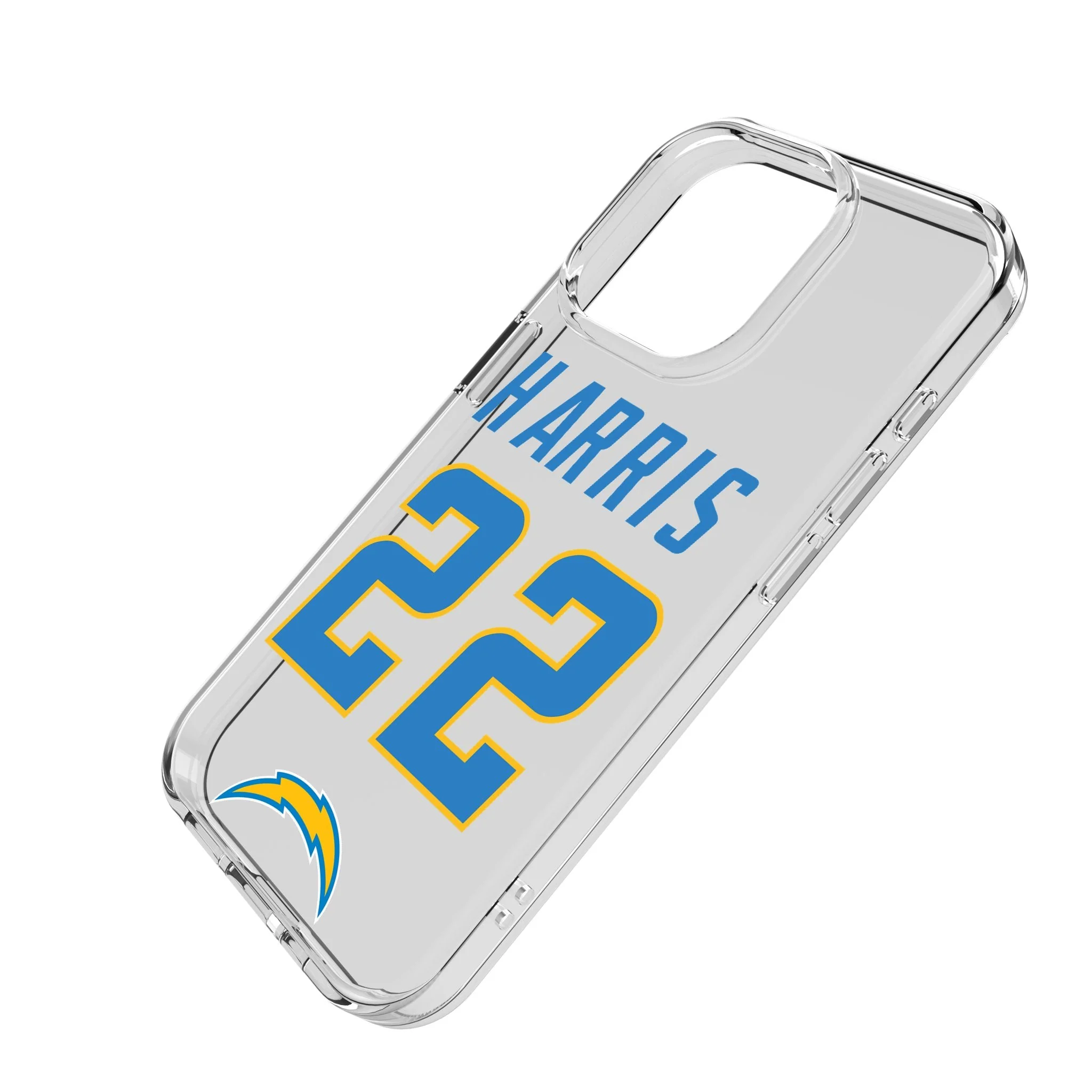 Najee Harris Los Angeles Chargers 22 Game Tactic Clear Phone Case for Apple iPhone - Image 2
