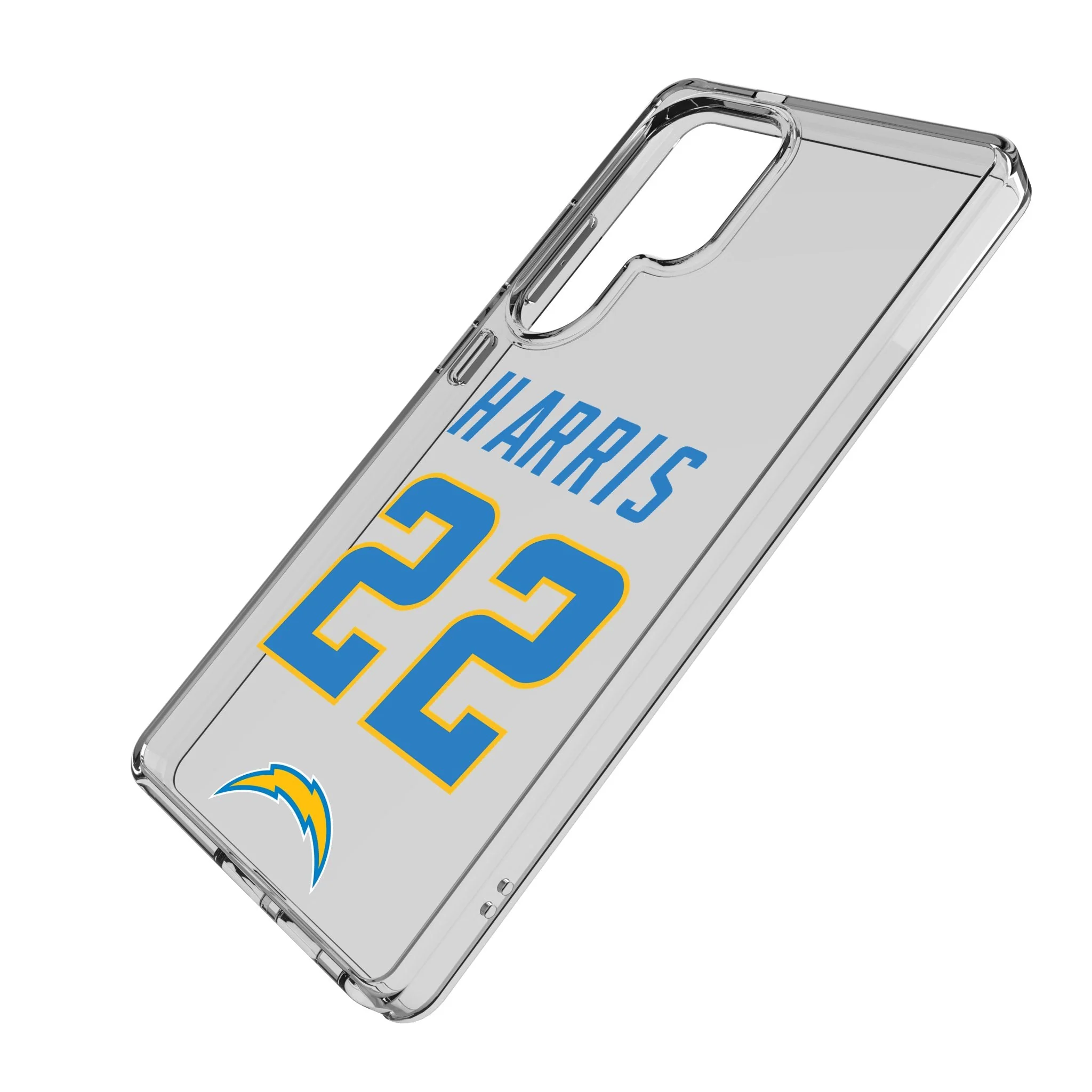 Najee Harris Los Angeles Chargers 22 Game Tactic Clear Phone Case for Samsung Galaxy - Image 2