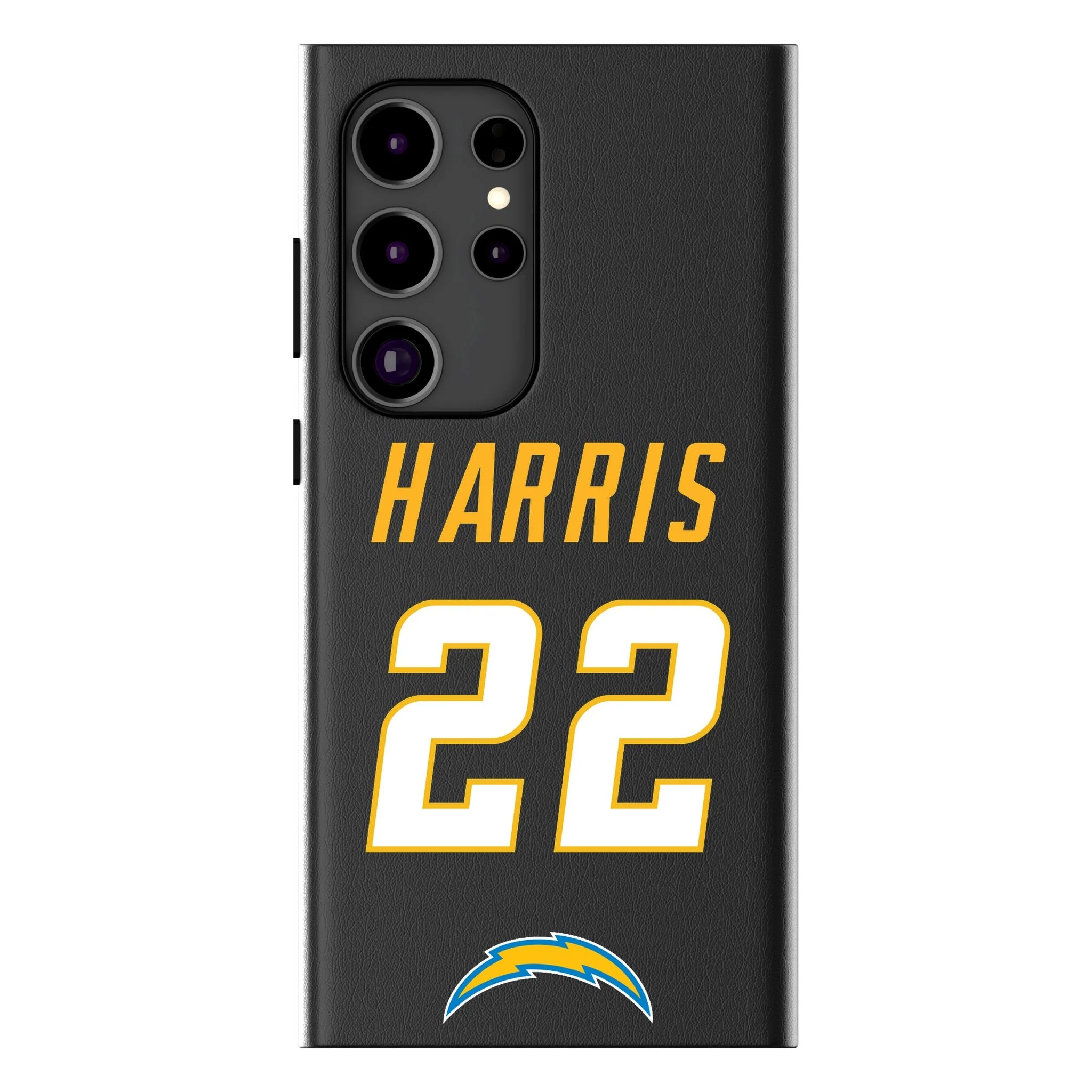 Najee Harris Los Angeles Chargers 22 Game Tactic MagSafe Compatible Phone Case for Samsung Galaxy