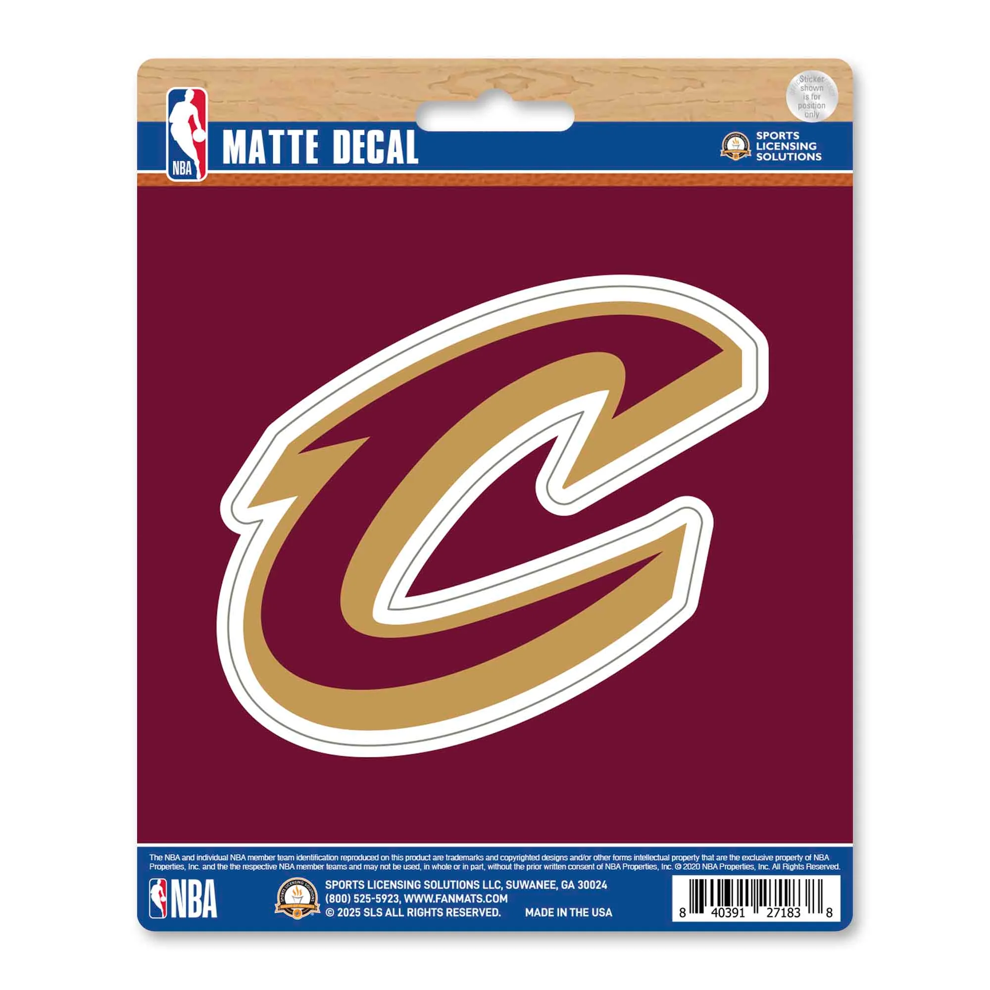 NBA - Cleveland Cavaliers Matte Decal