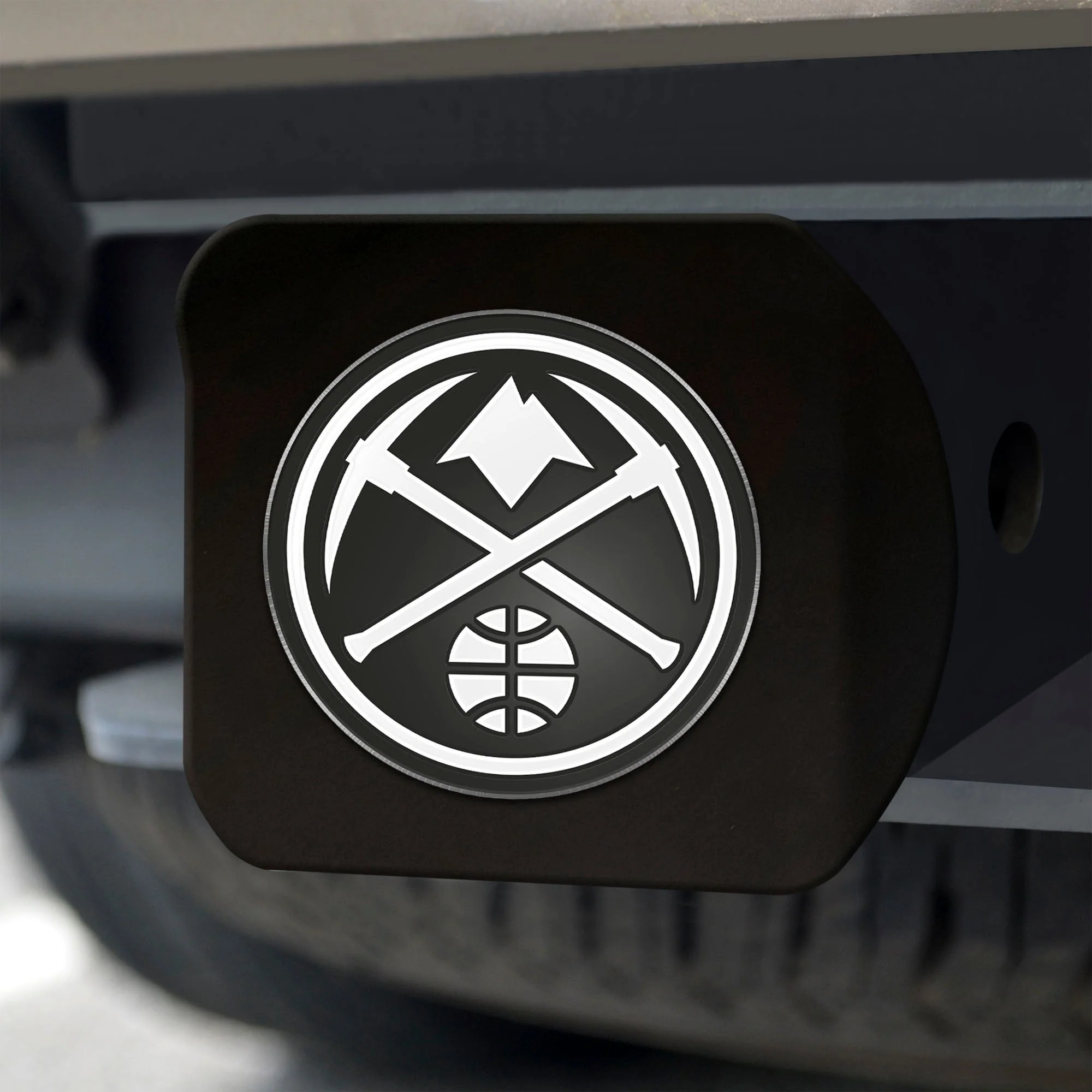 NBA - Denver Nuggets Chrome on Black Hitch Cover - Image 2